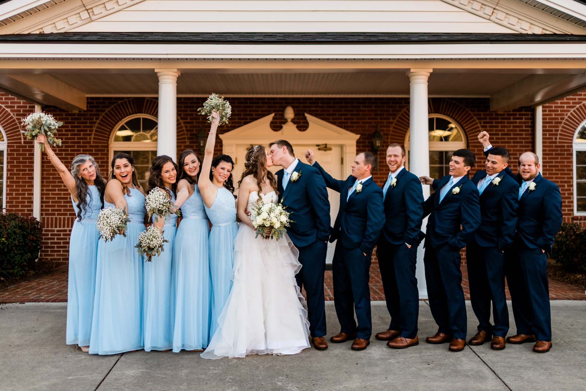 Durham Wedding Photographer | By G. Lin Photography | Fun portrait of wedding party cheering