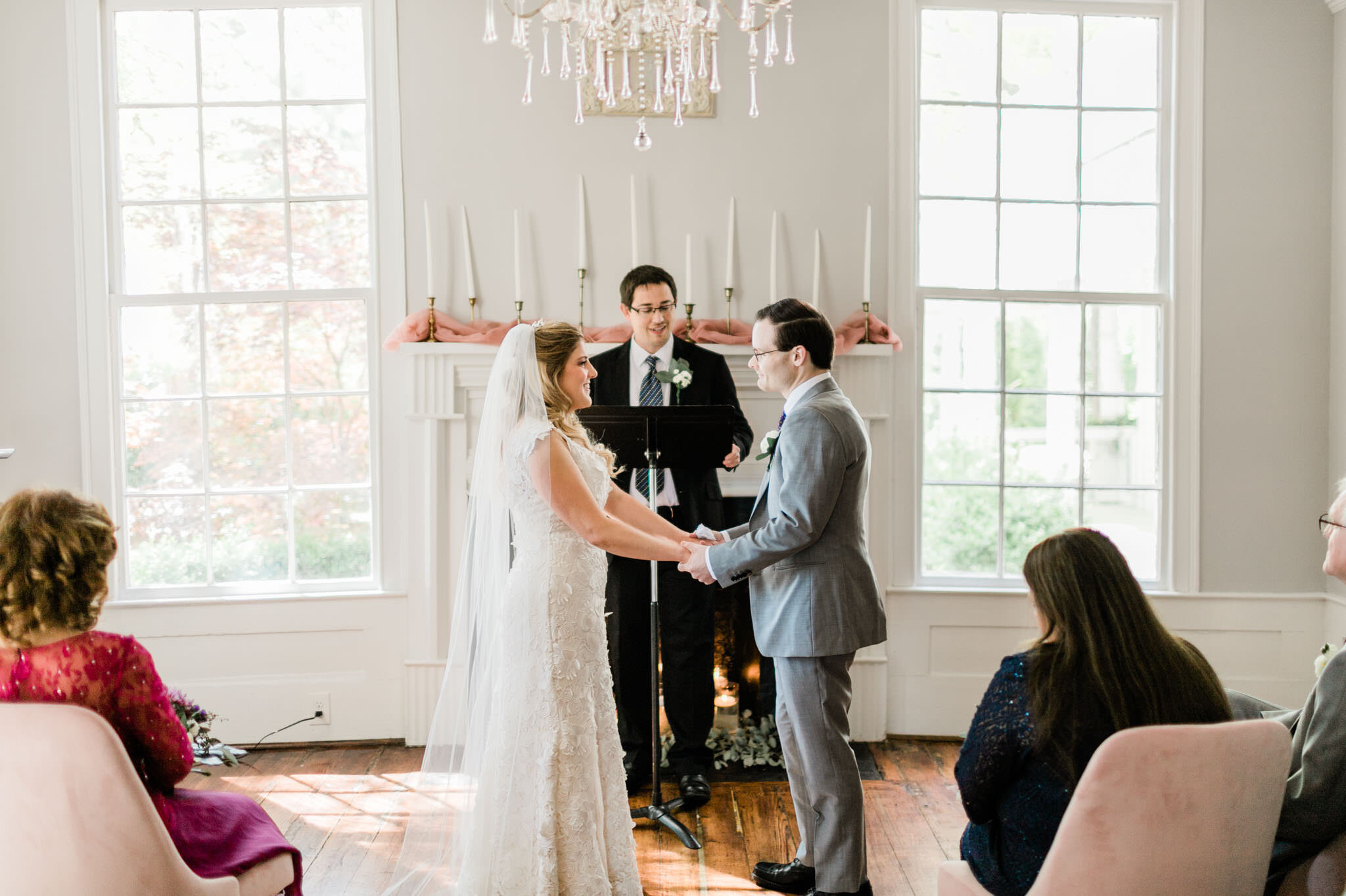Durham Wedding Photographer | By G. Lin Photography | Wedding ceremony indoors in beautiful white space