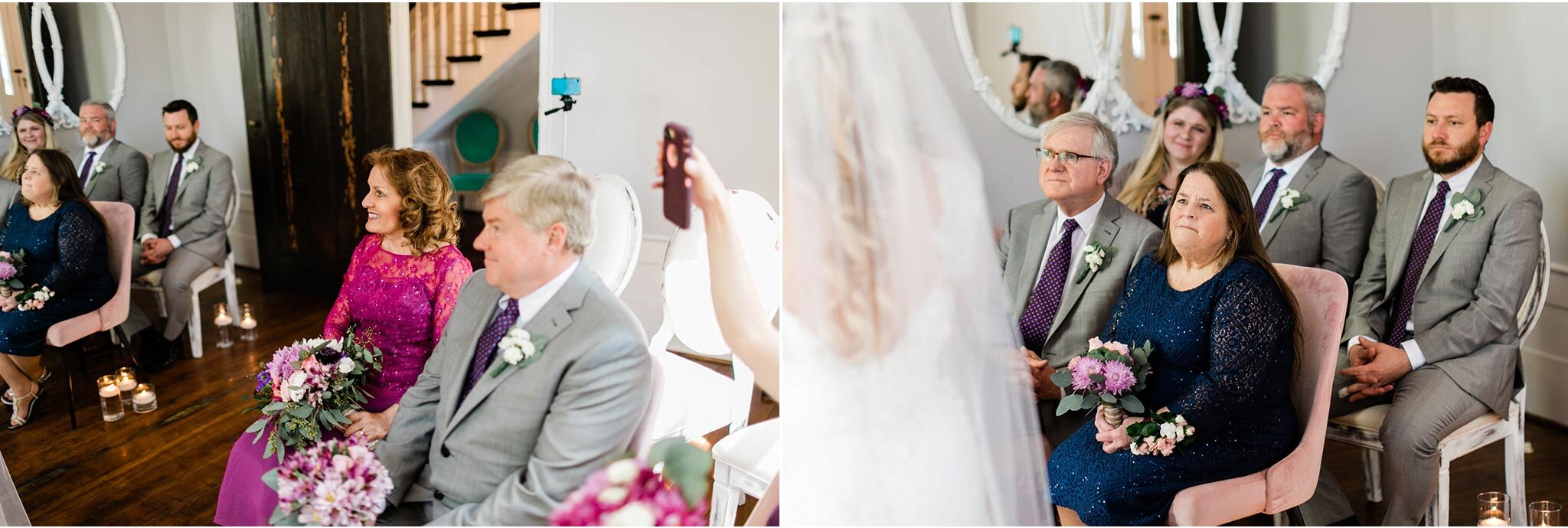 Durham Wedding Photographer | By G. Lin Photography | Wedding guests sitting during ceremony