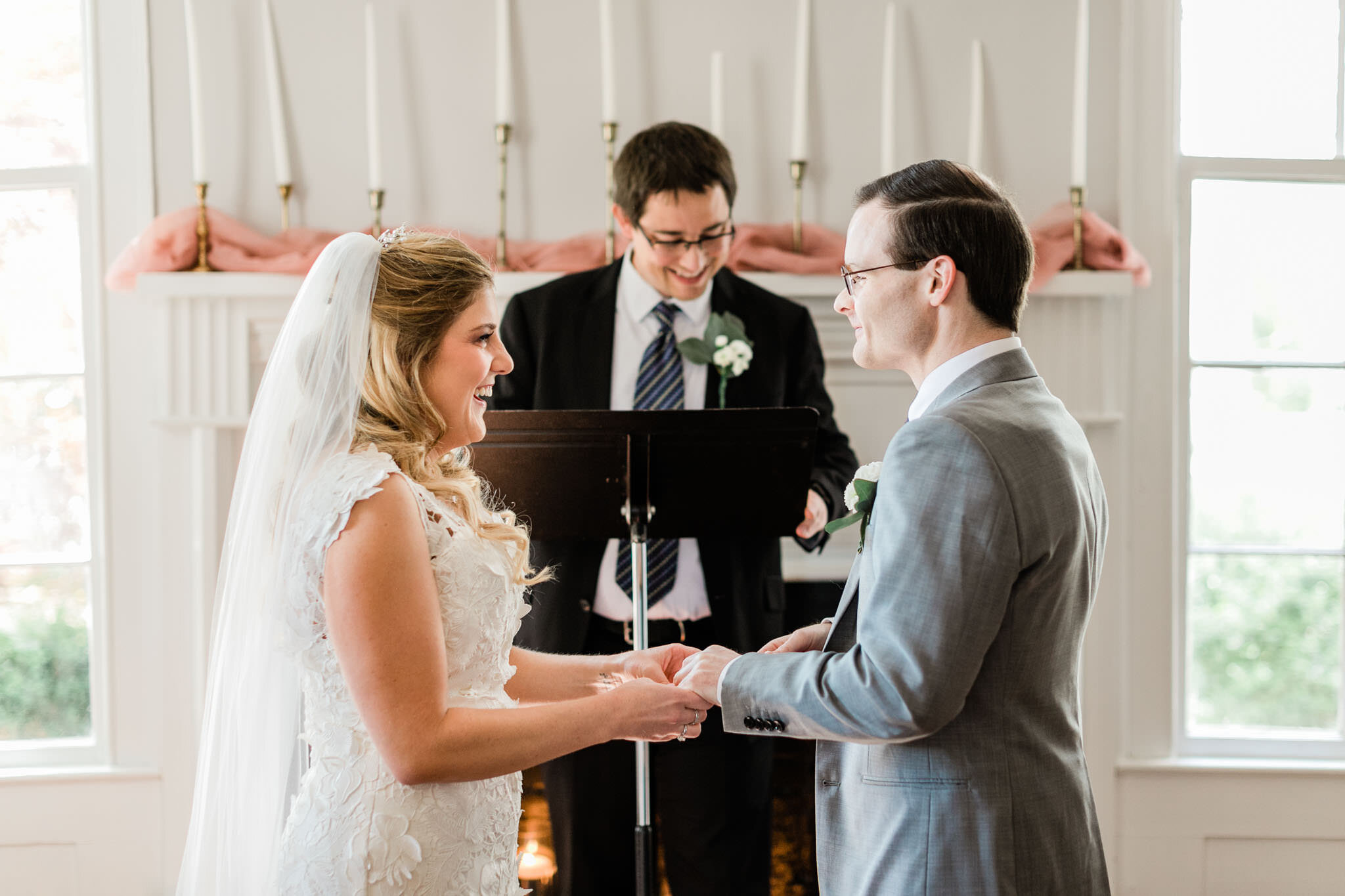 Durham Wedding Photographer | By G. Lin Photography | Bride saying her vows during ceremony