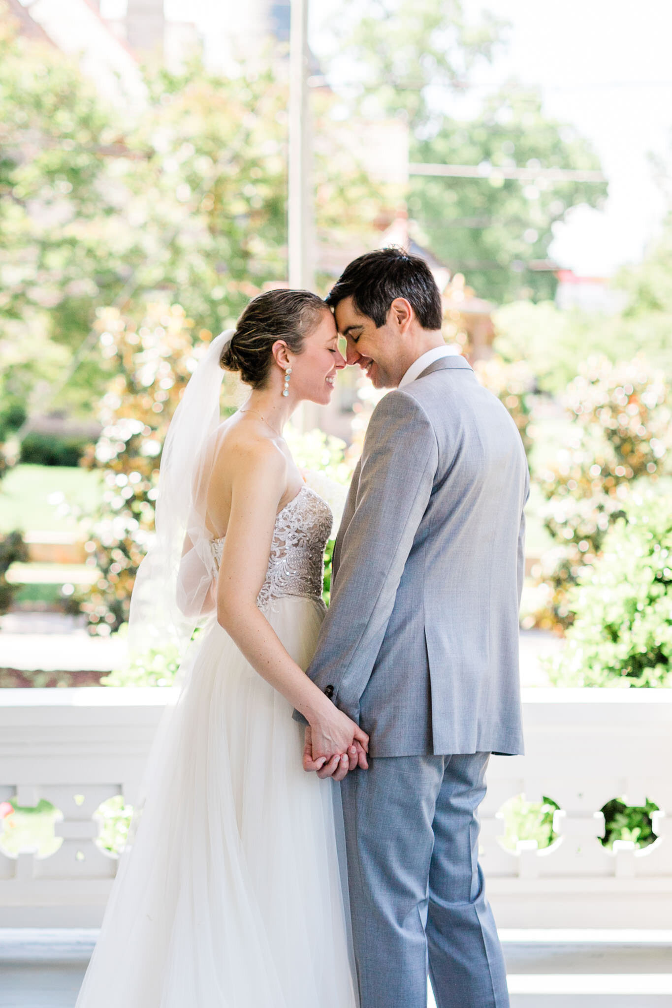 Raleigh Wedding Photographer | By G. Lin Photography | Merrimon Wynne House | Bride and Groom holding hands