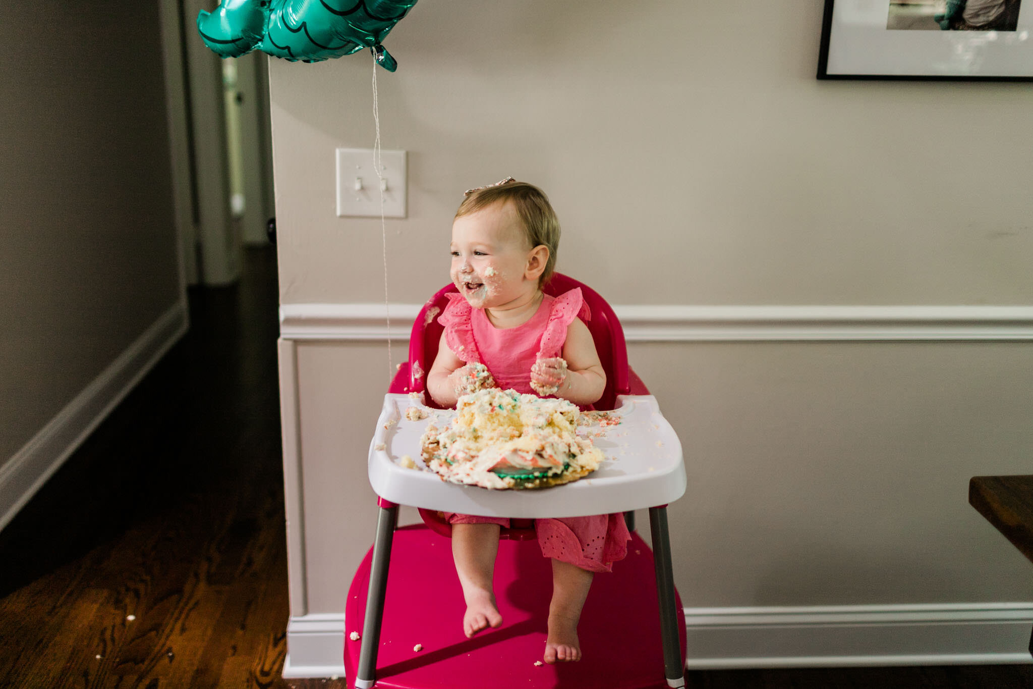 Raleigh Family Photographer | By G. Lin Photography | Baby girl laughing in high chair