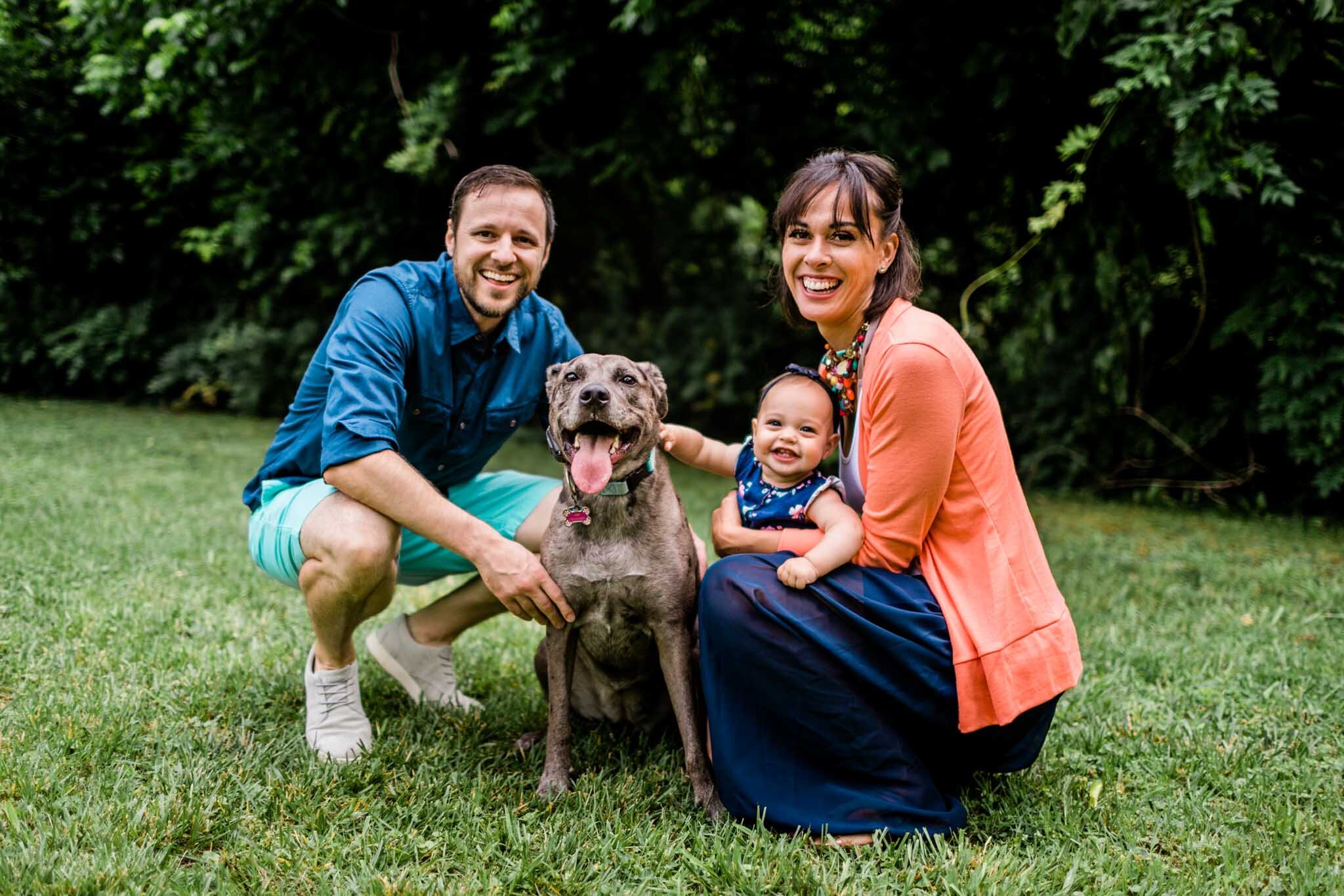 Raleigh Family Photographer | By G. Lin Photography | Lifestyle family portrait outside 