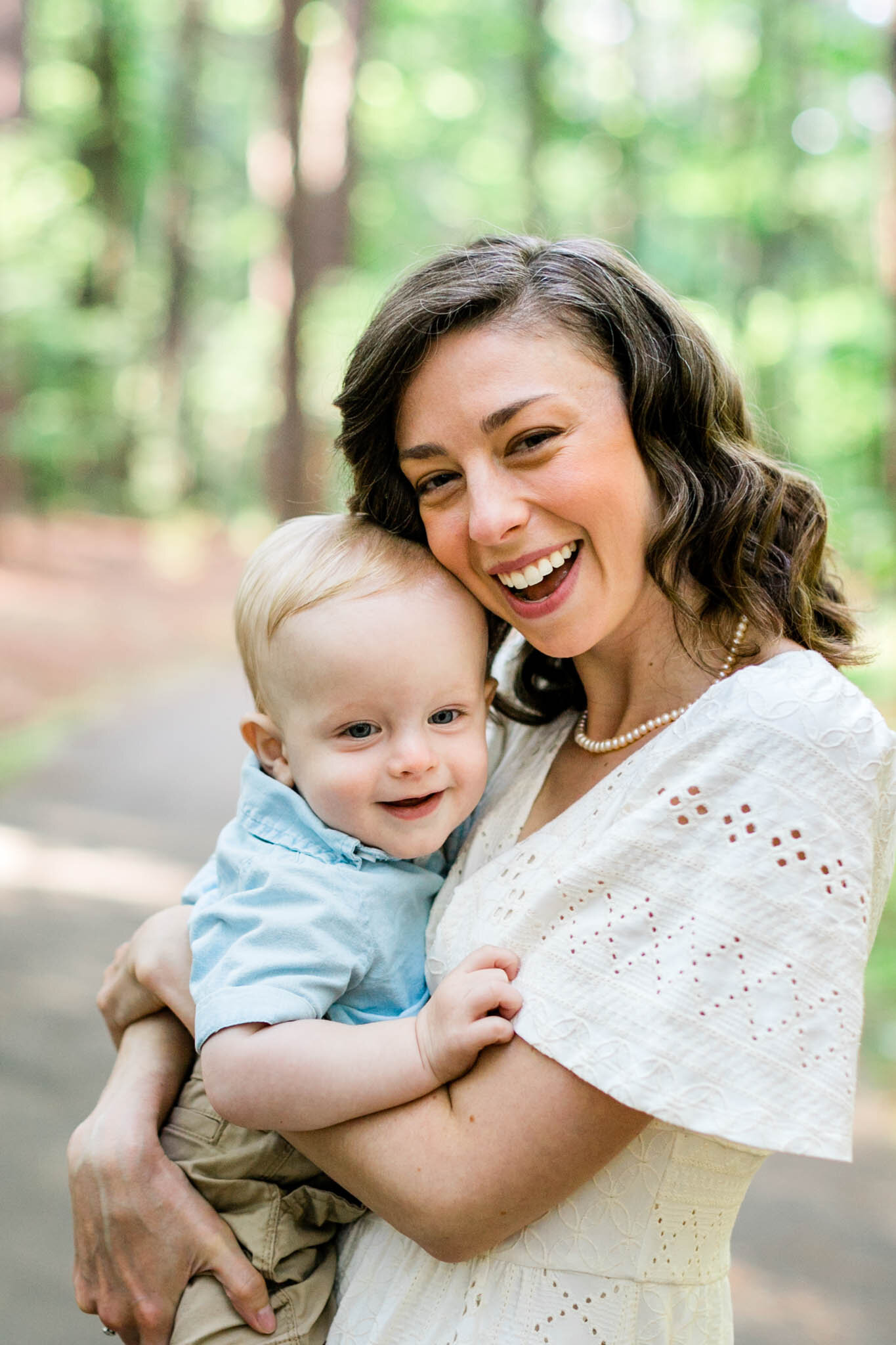 Raleigh Family Photographer | By G. Lin Photography | Umstead Park | Outdoor photo of mother and baby son