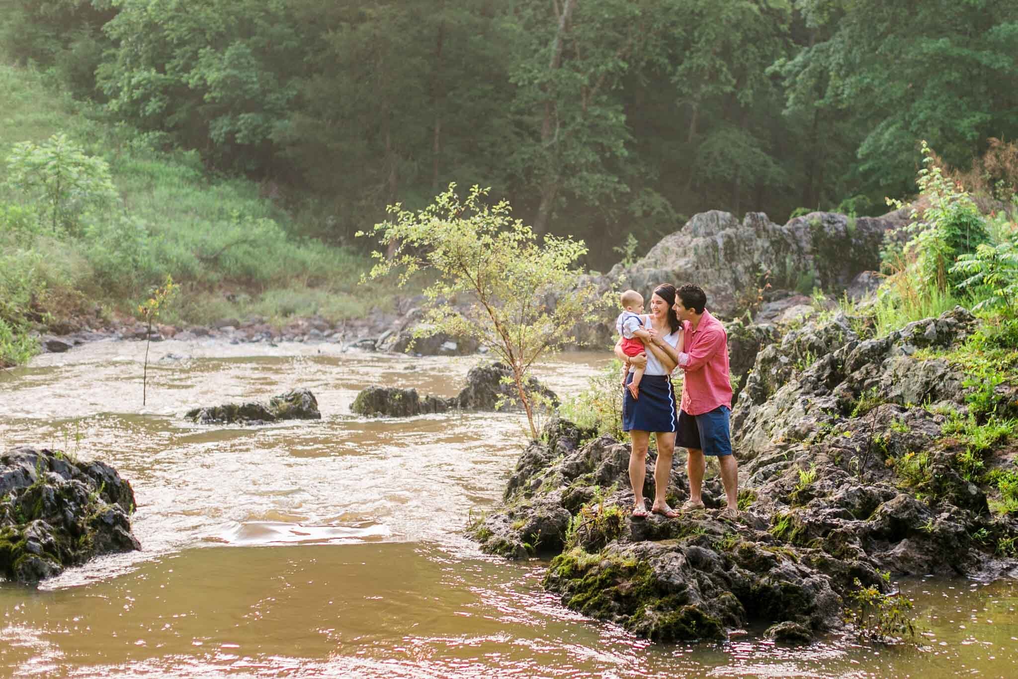 Raleigh Family Photographer | By G. Lin Photography | Outdoor family portrait by water