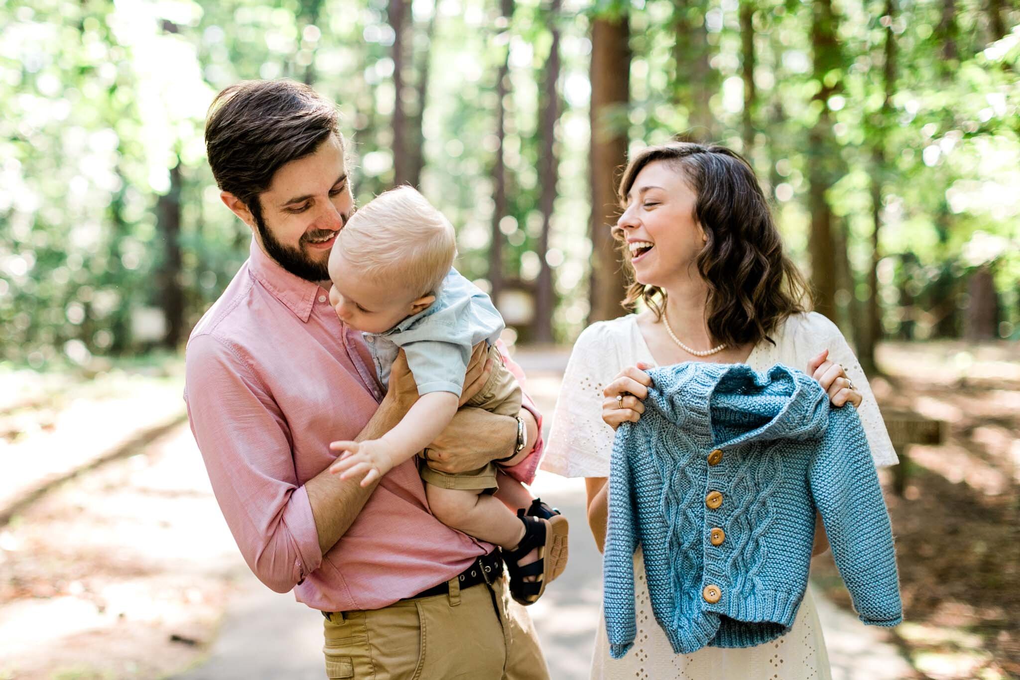 Raleigh Family Photographer | By G. Lin Photography | Umstead Park | Candid family photo laughing together