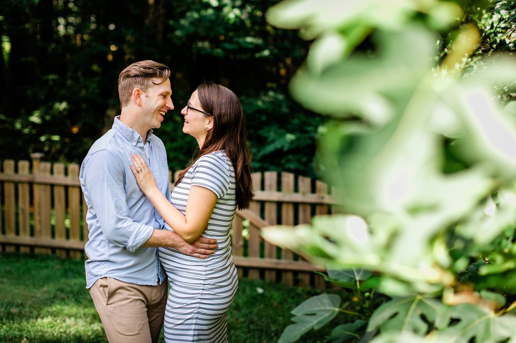 Durham Maternity Photographer | By G. Lin Photography | Outdoor maternity portrait of couple