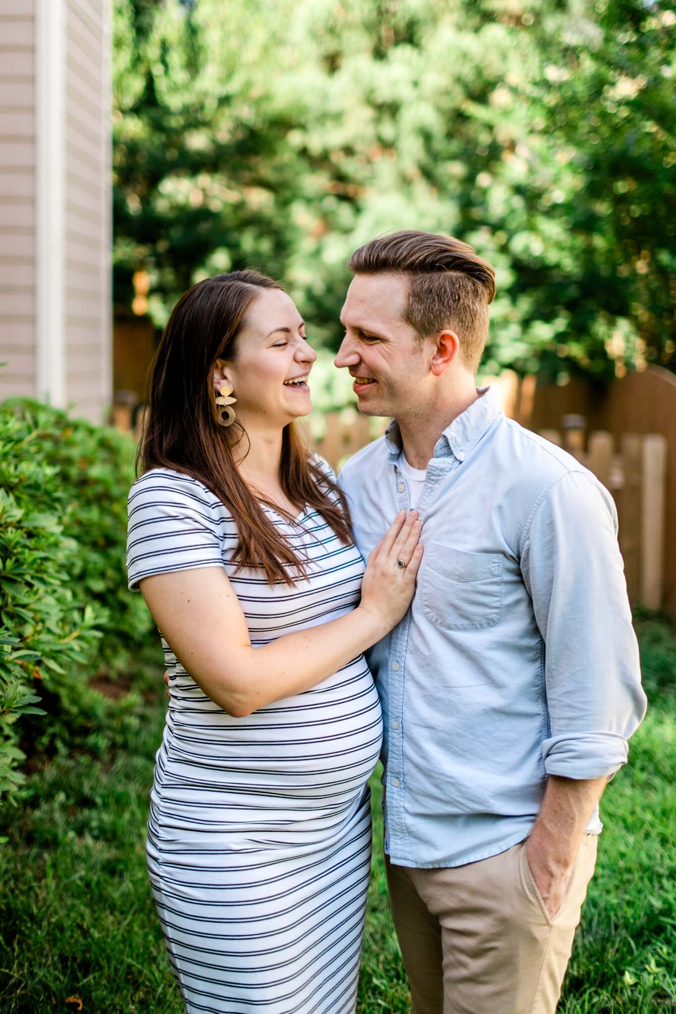 Durham Maternity Photographer | By G. Lin Photography | Candid maternity photo