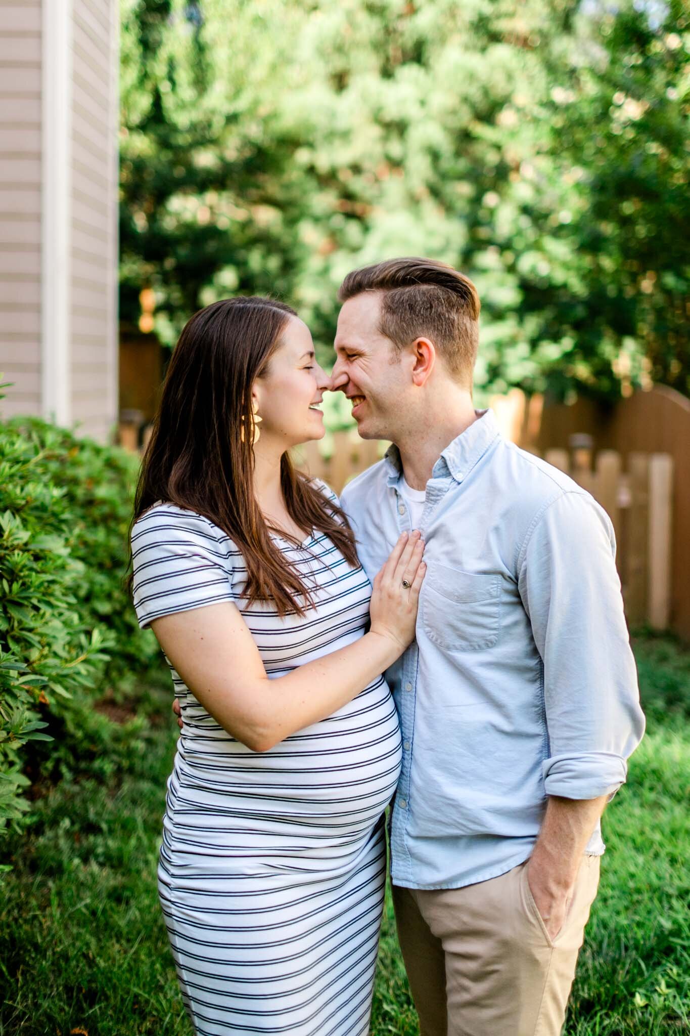 Durham Maternity Photographer | By G. Lin Photography | Couple laughing together