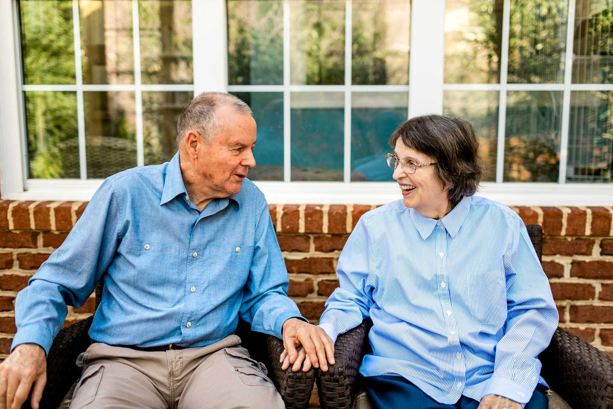 Raleigh Family Photographer | By G. Lin Photography | Older couple laughing together