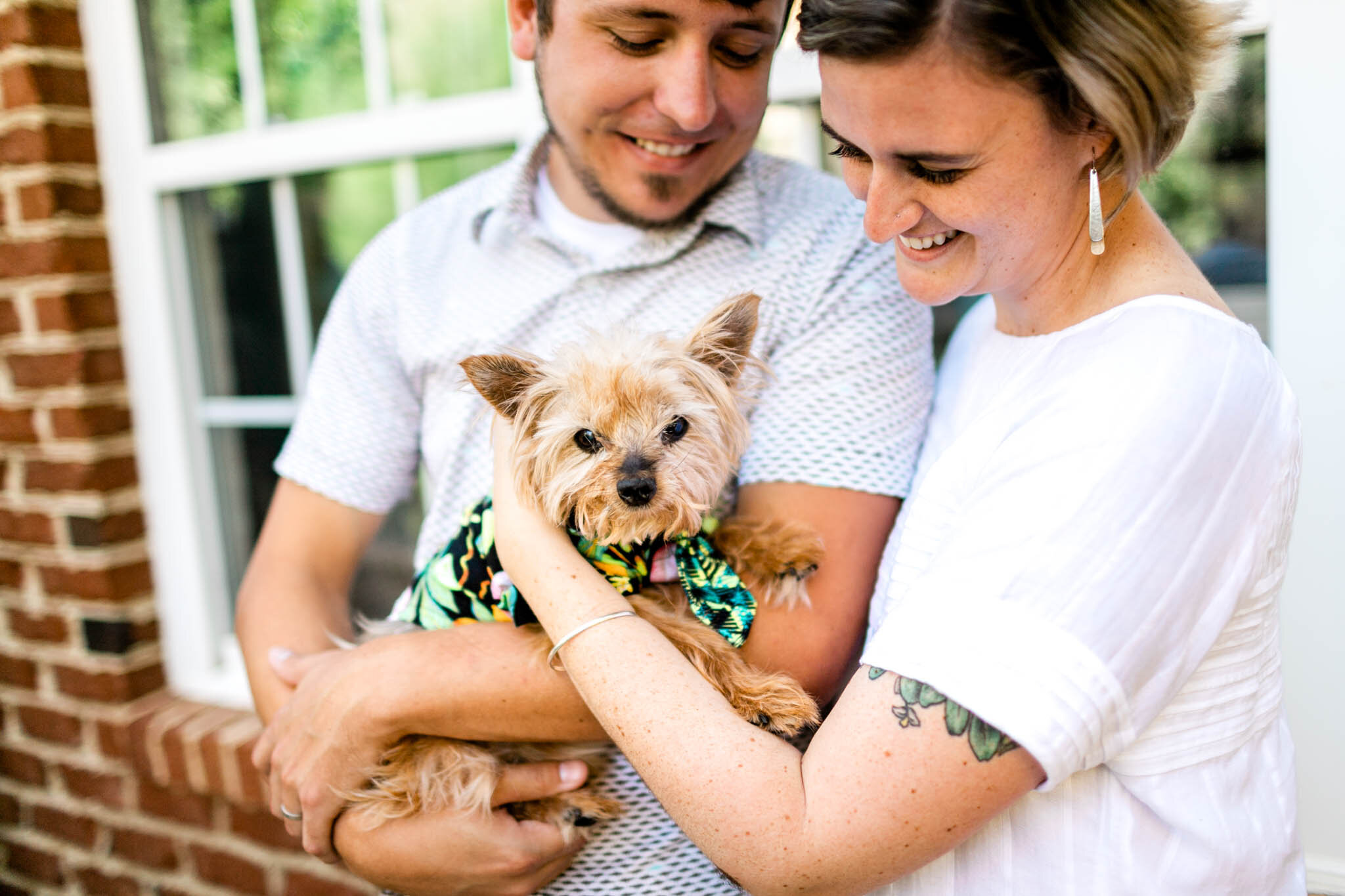 Raleigh Family Photographer | By G. Lin Photography | Family photo with yorkie