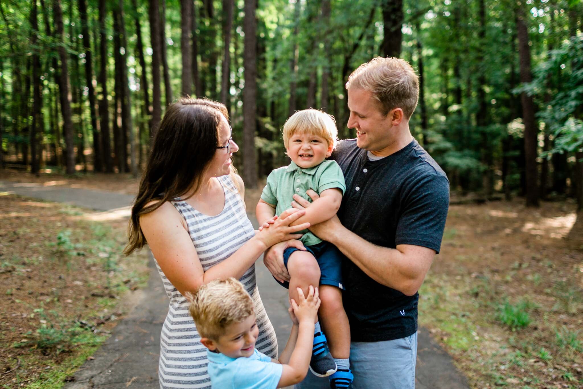 Raleigh Family Photographer | Umstead Park | By G. Lin Photography | Candid outdoor family photo