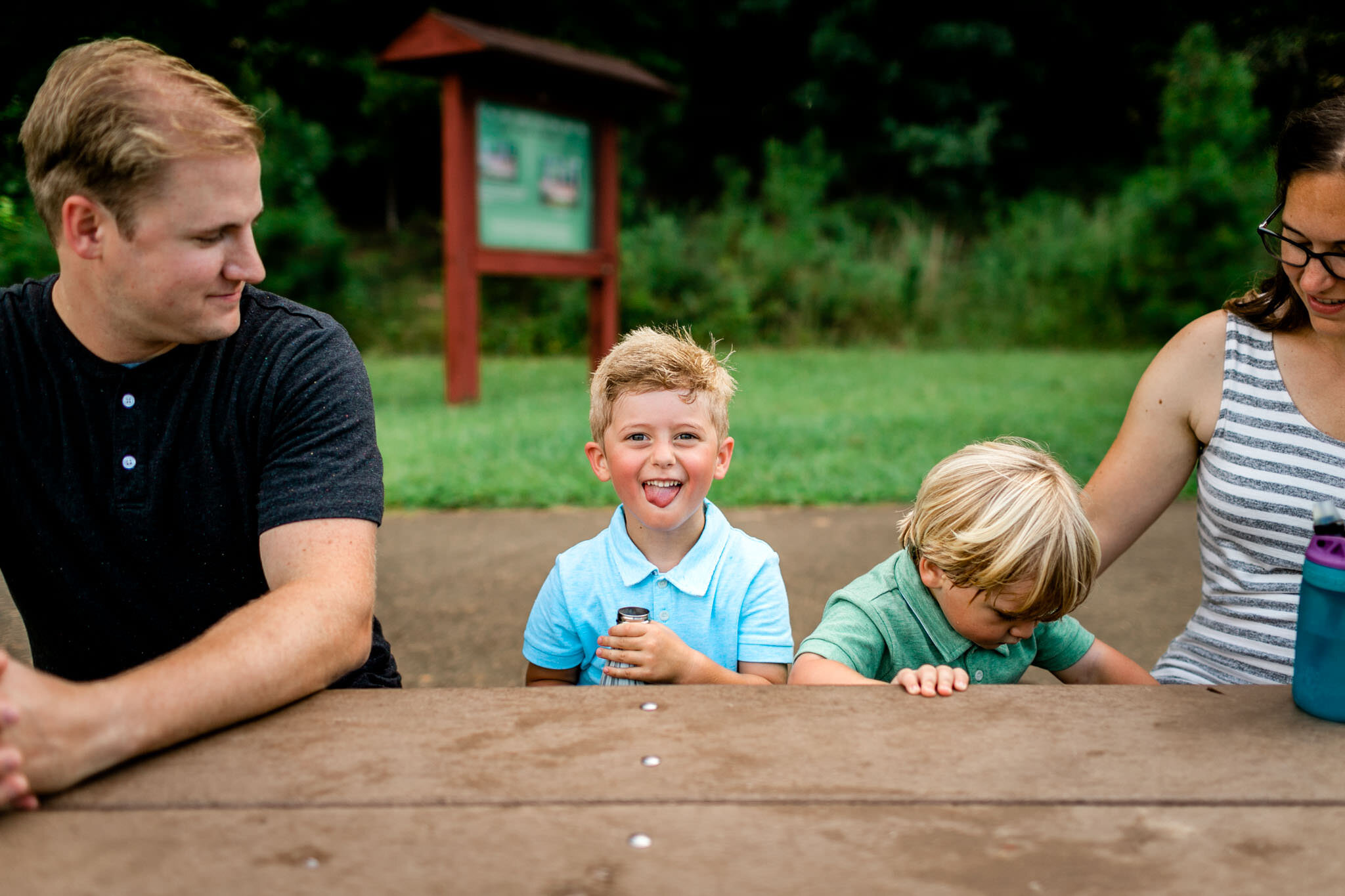 Raleigh Family Photographer | Umstead Park | By G. Lin Photography | Young boy smiling