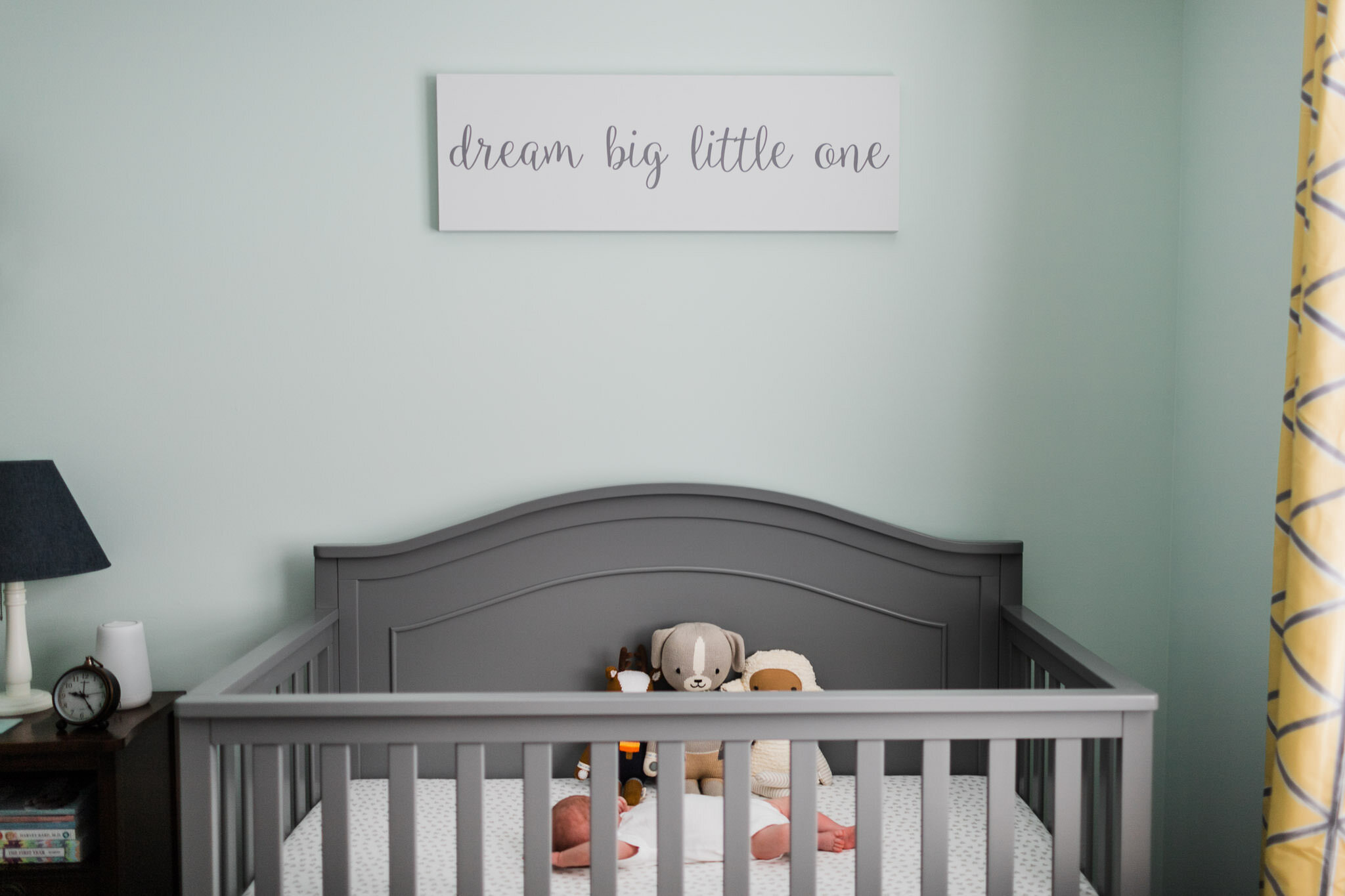 Raleigh Newborn Photographer | By G. Lin Photography | Lifestyle session at home, baby sleeping in crib