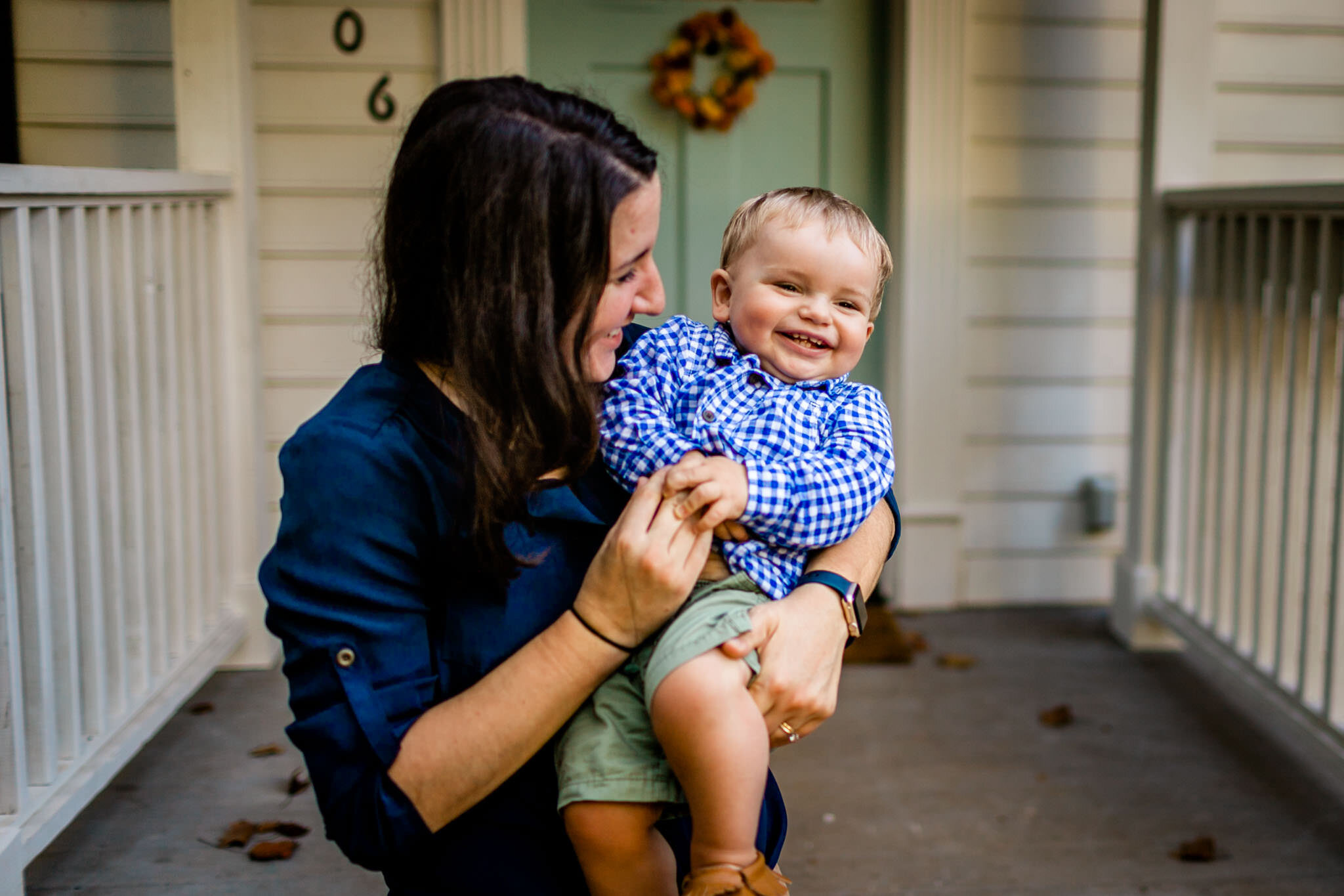 Raleigh Family Photographer | By G. Lin Photography | Mother holding baby boy