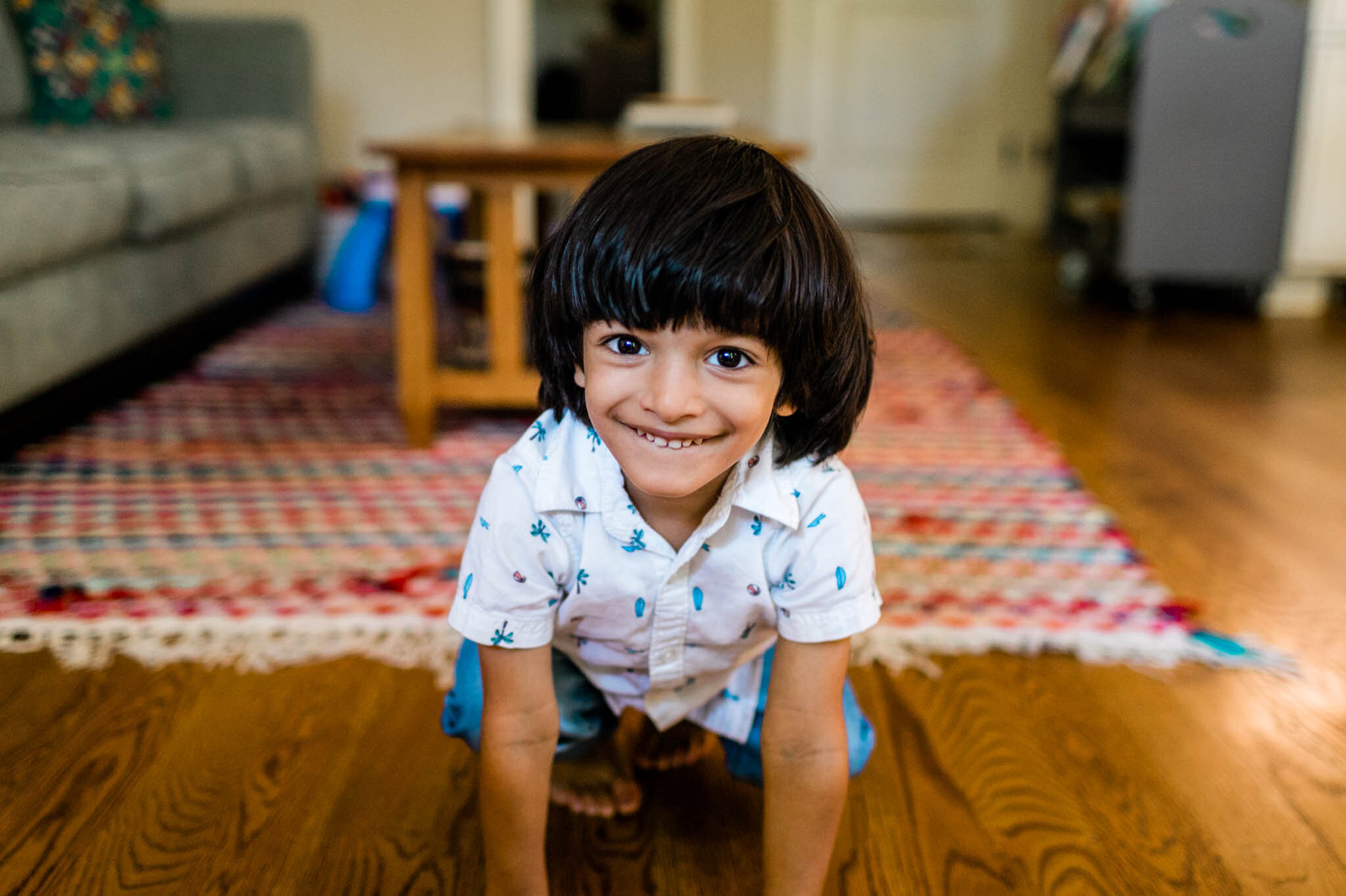 Durham Family Photographer | By G. Lin Photography | Young boy smiling at camera