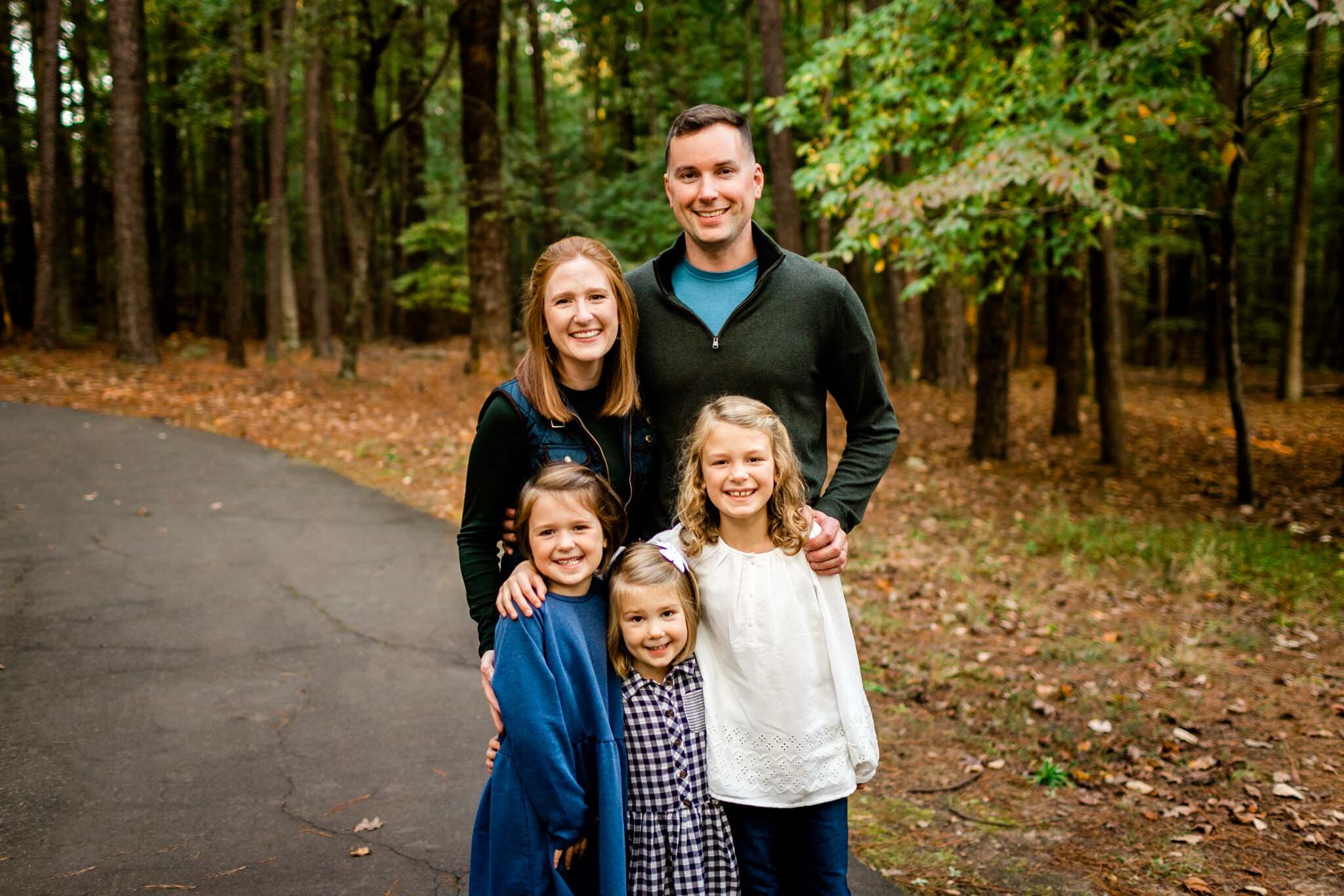 Raleigh Family Photographer | Umstead Park | By G. Lin Photography | Fall family photo outside
