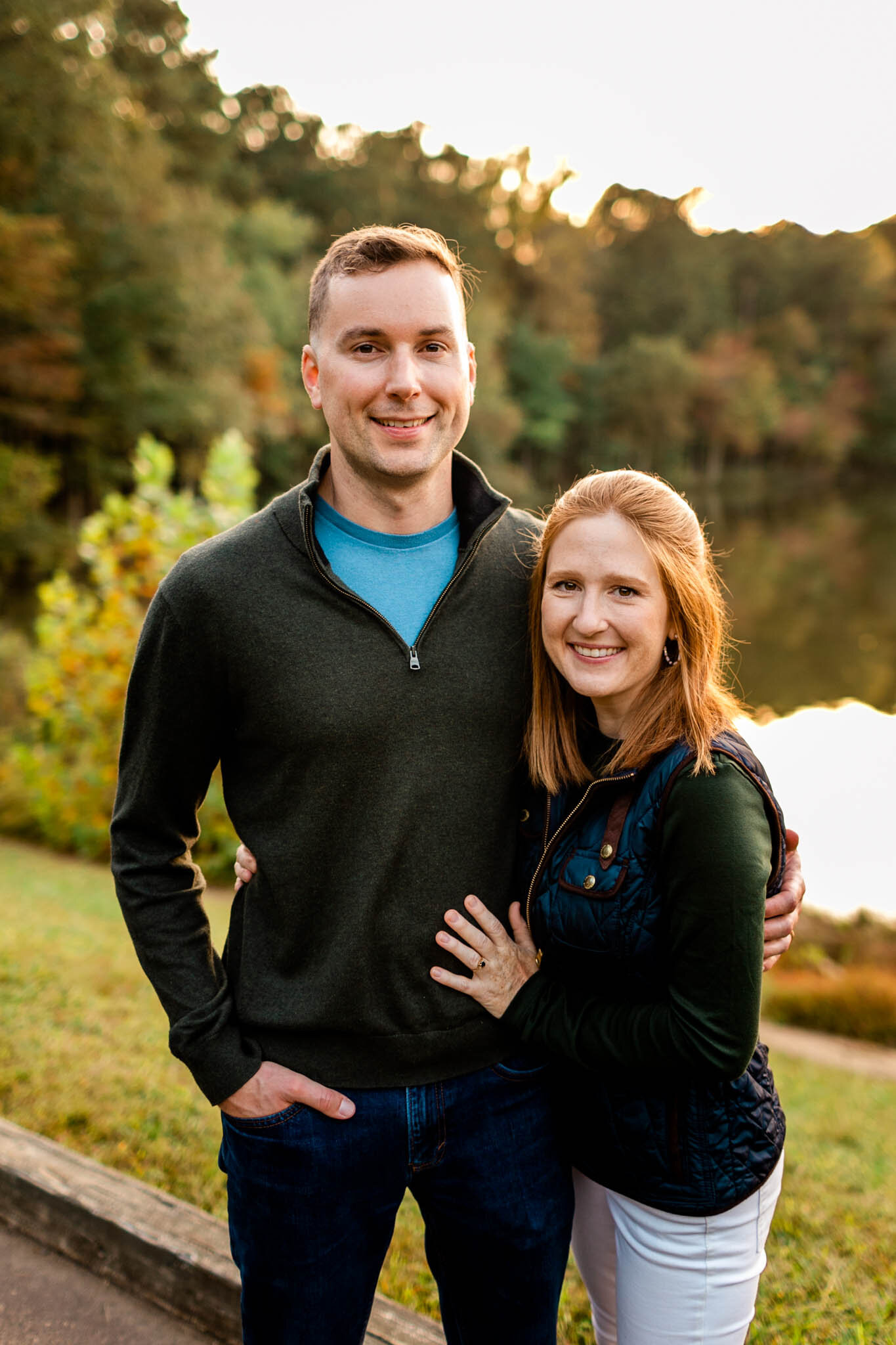 Raleigh Family Photographer | Umstead Park | By G. Lin Photography | Husband and wife portrait
