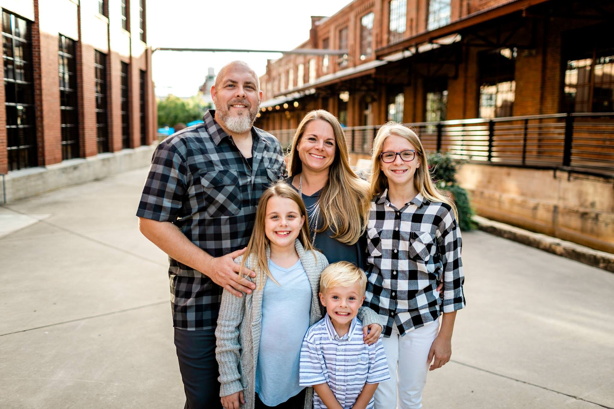 Durham Family Photographer | By G. Lin Photography | American Tobacco Campus | Candid family fall photo