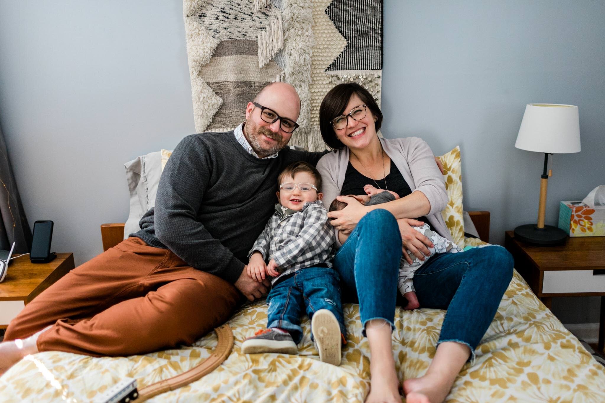 Raleigh Lifestyle Family Photographer | By G. Lin Photography | Candid family photo on bed