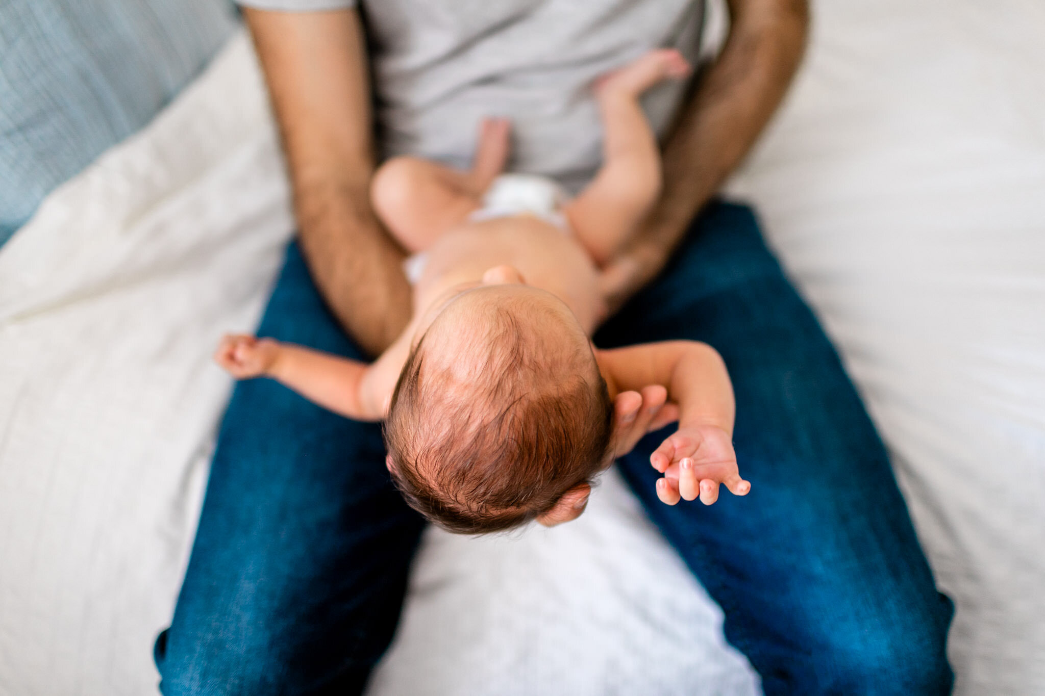 Raleigh Newborn Photographer | By G. Lin Photography | Close up of baby's hair