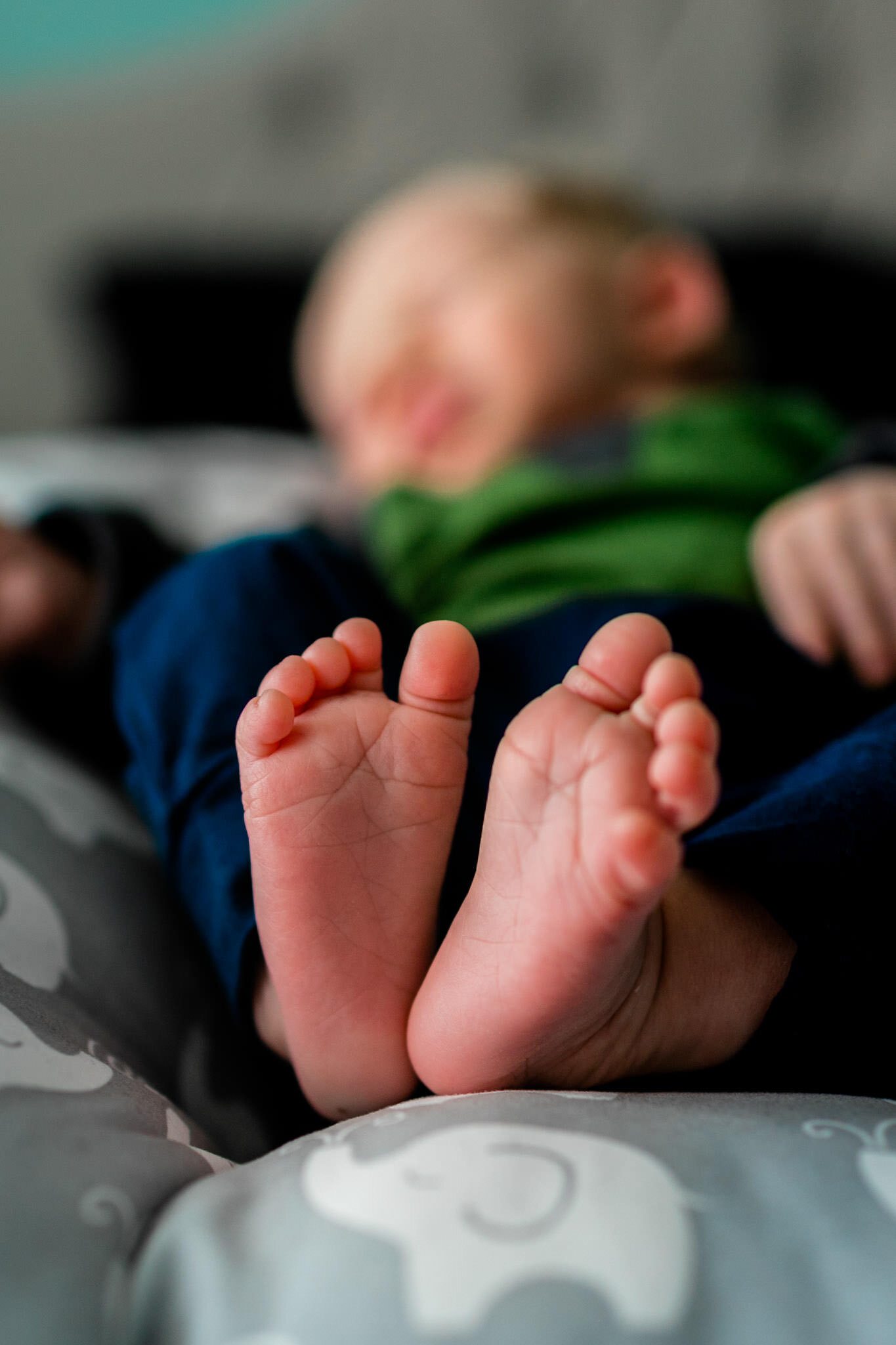 Durham Newborn Photographer | By G. Lin Photography | Close up of baby's feet