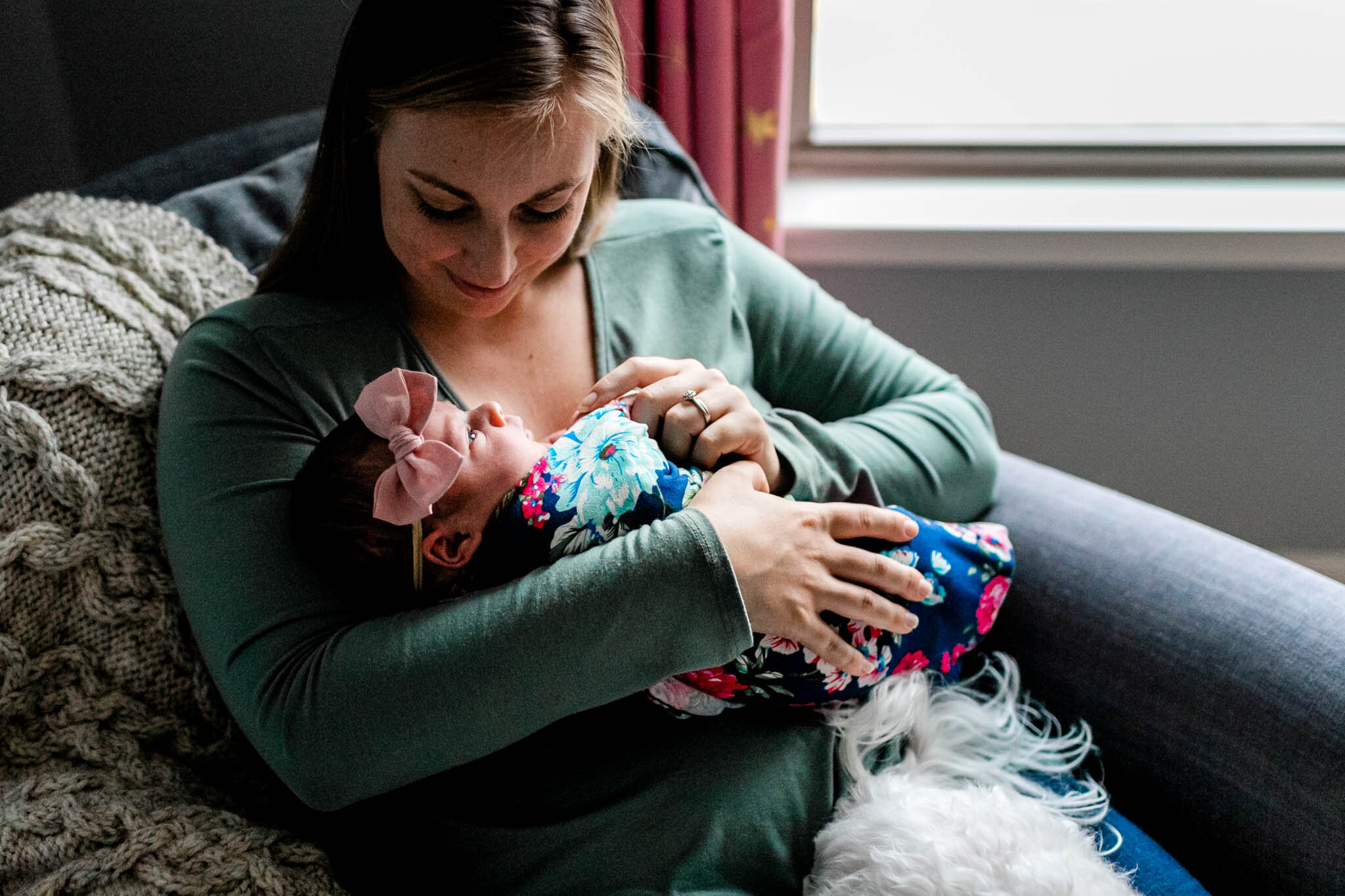 Durham Newborn Photographer | By G. Lin Photography | Mother holding baby