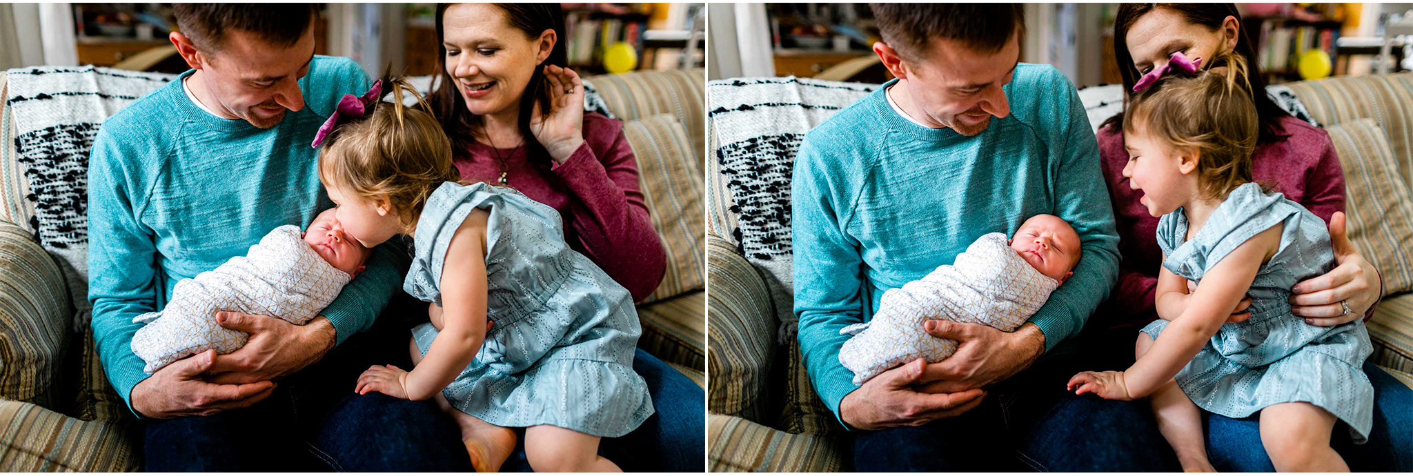 Hillsborough Newborn Photographer | By G. Lin Photography | Candid lifestyle family photos indoors