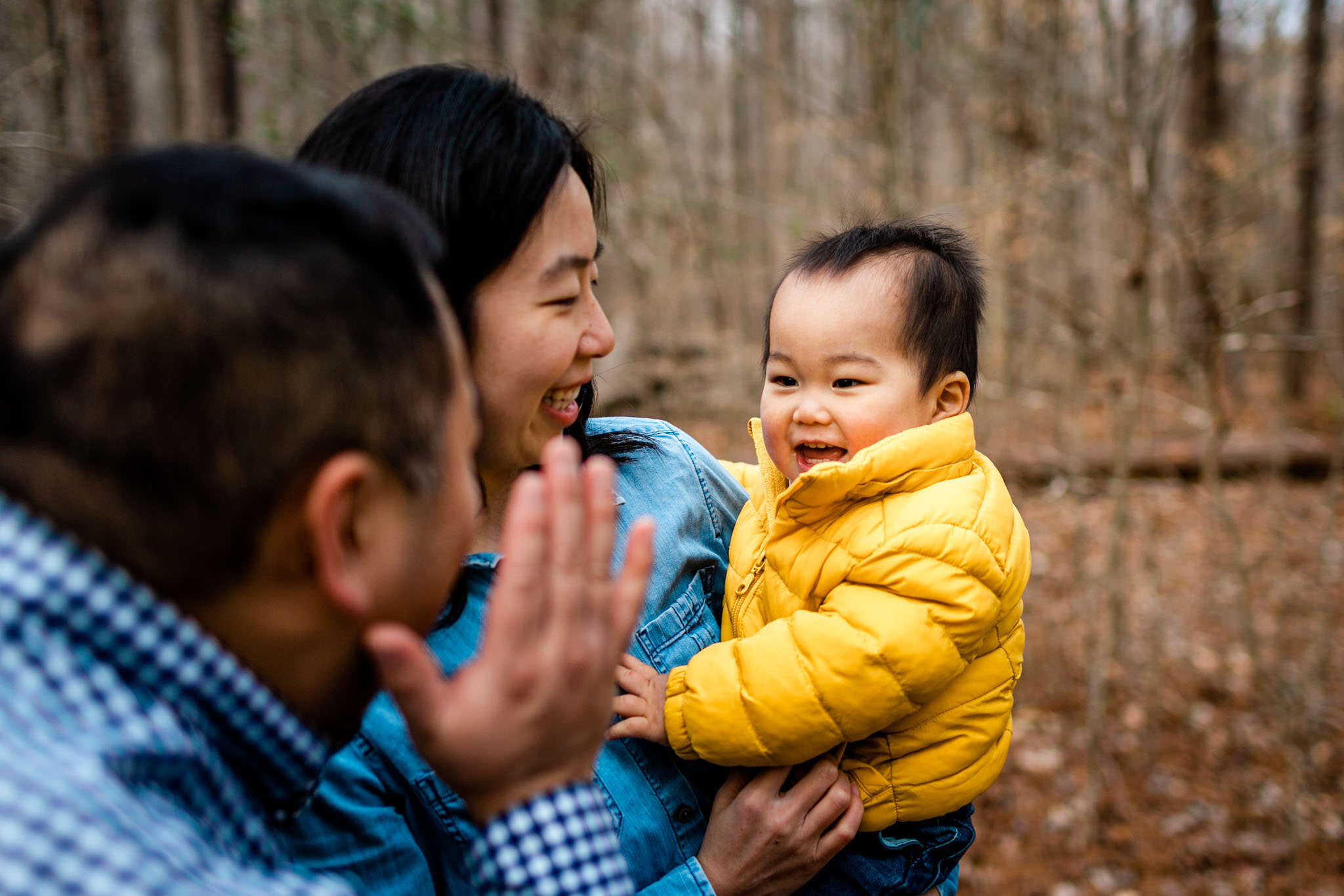 Raleigh Family Photographer | By G. Lin Photography | Umstead Park | Young baby laughing