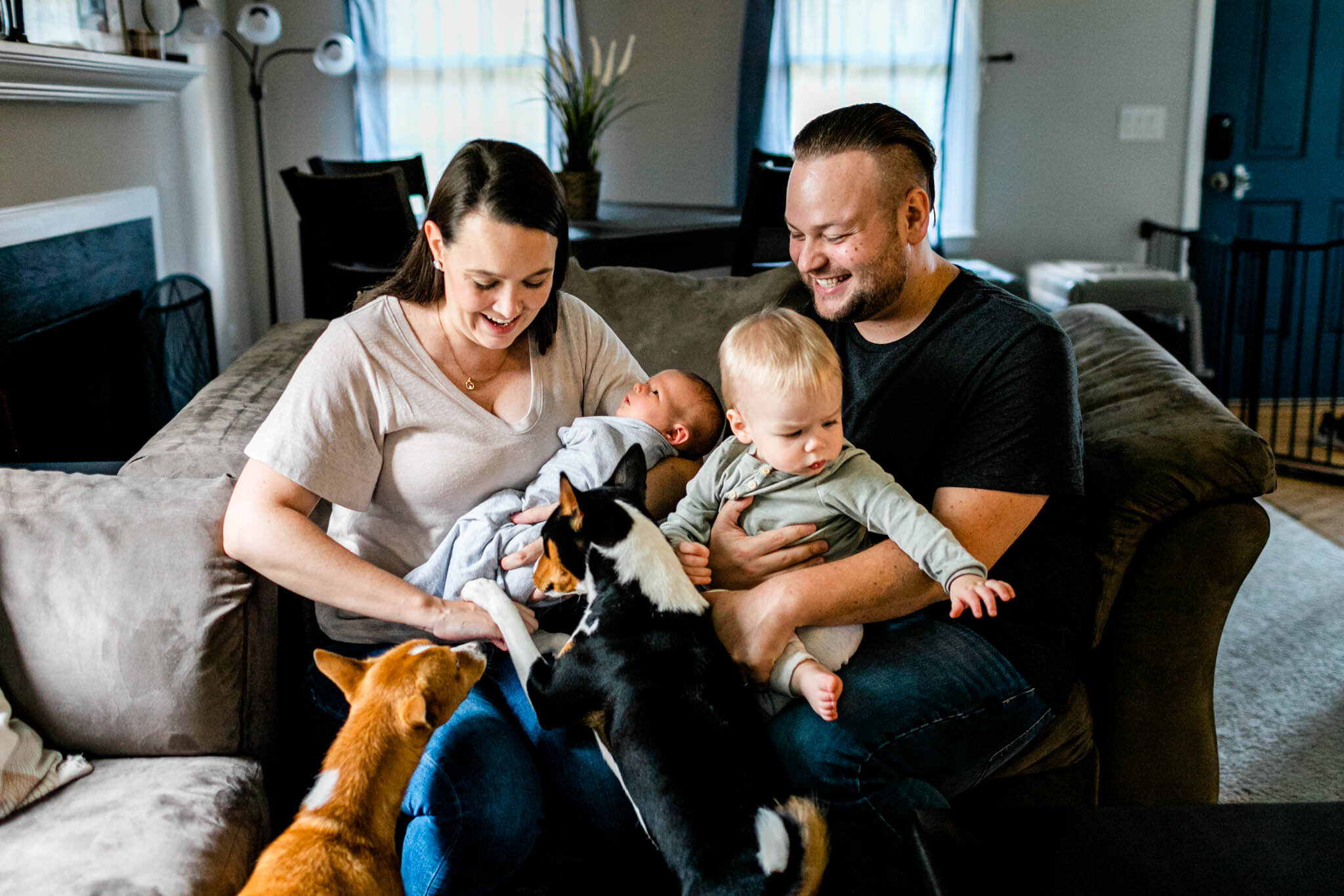 Lifestyle newborn shoot at home | Holly Spring Newborn Photographer | By G. Lin Photography