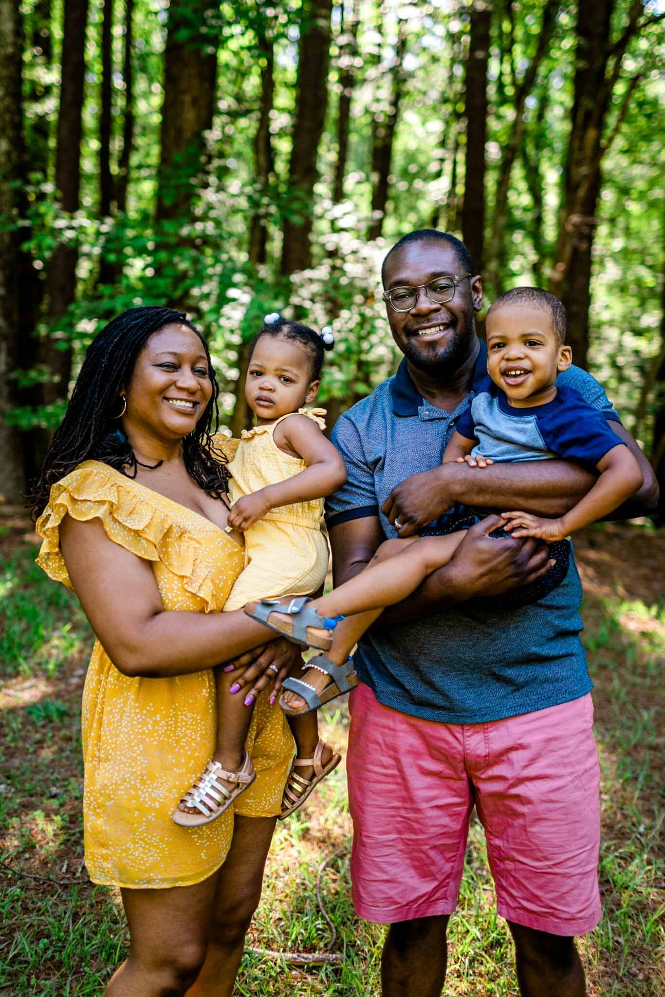 Raleigh Family Photographer | By G. Lin Photography | Umstead Park | Spring portrait of family outside