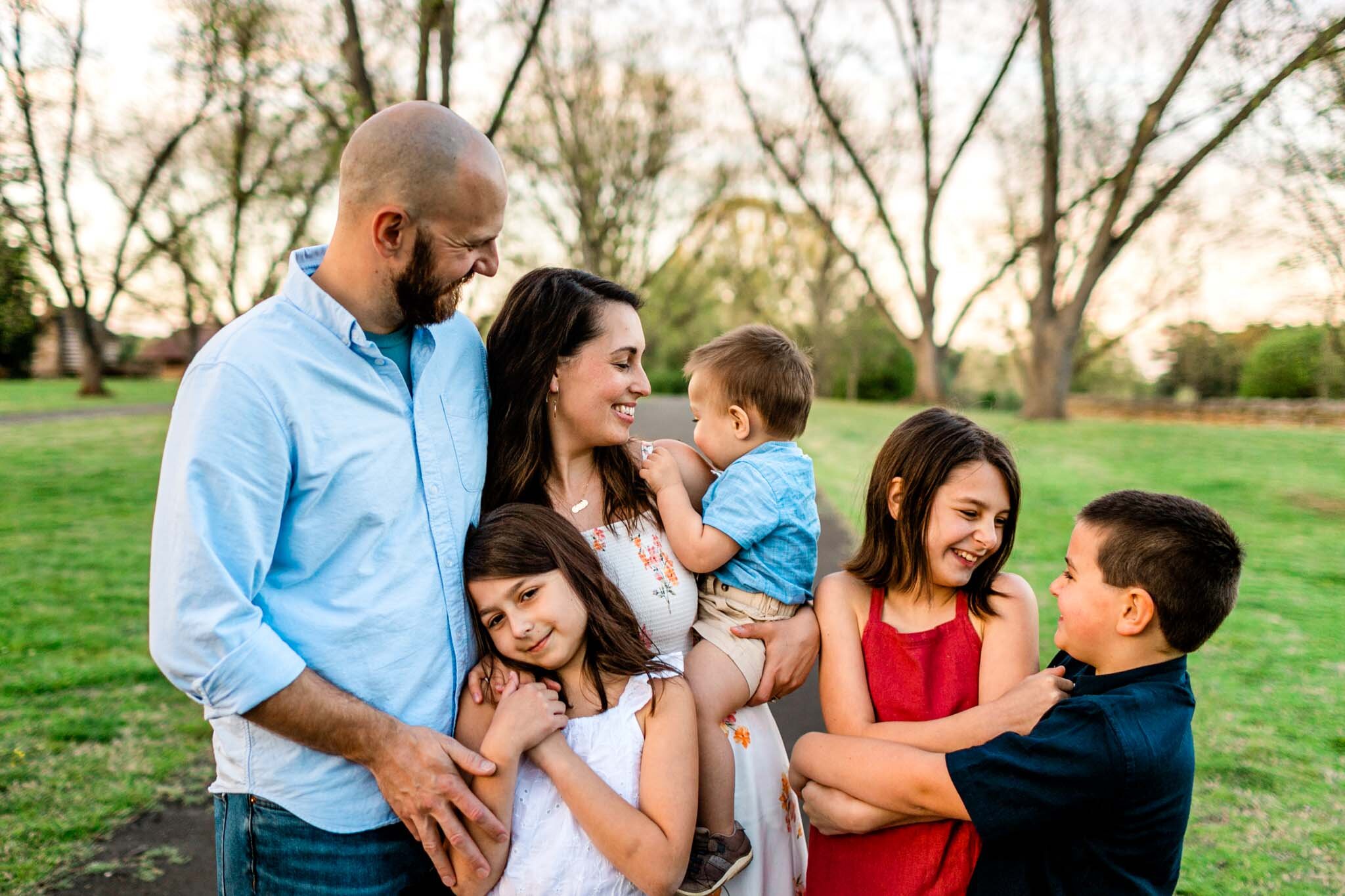 Spring family photo at Joyner Park | Raleigh Family Photographer | By G. Lin Photography