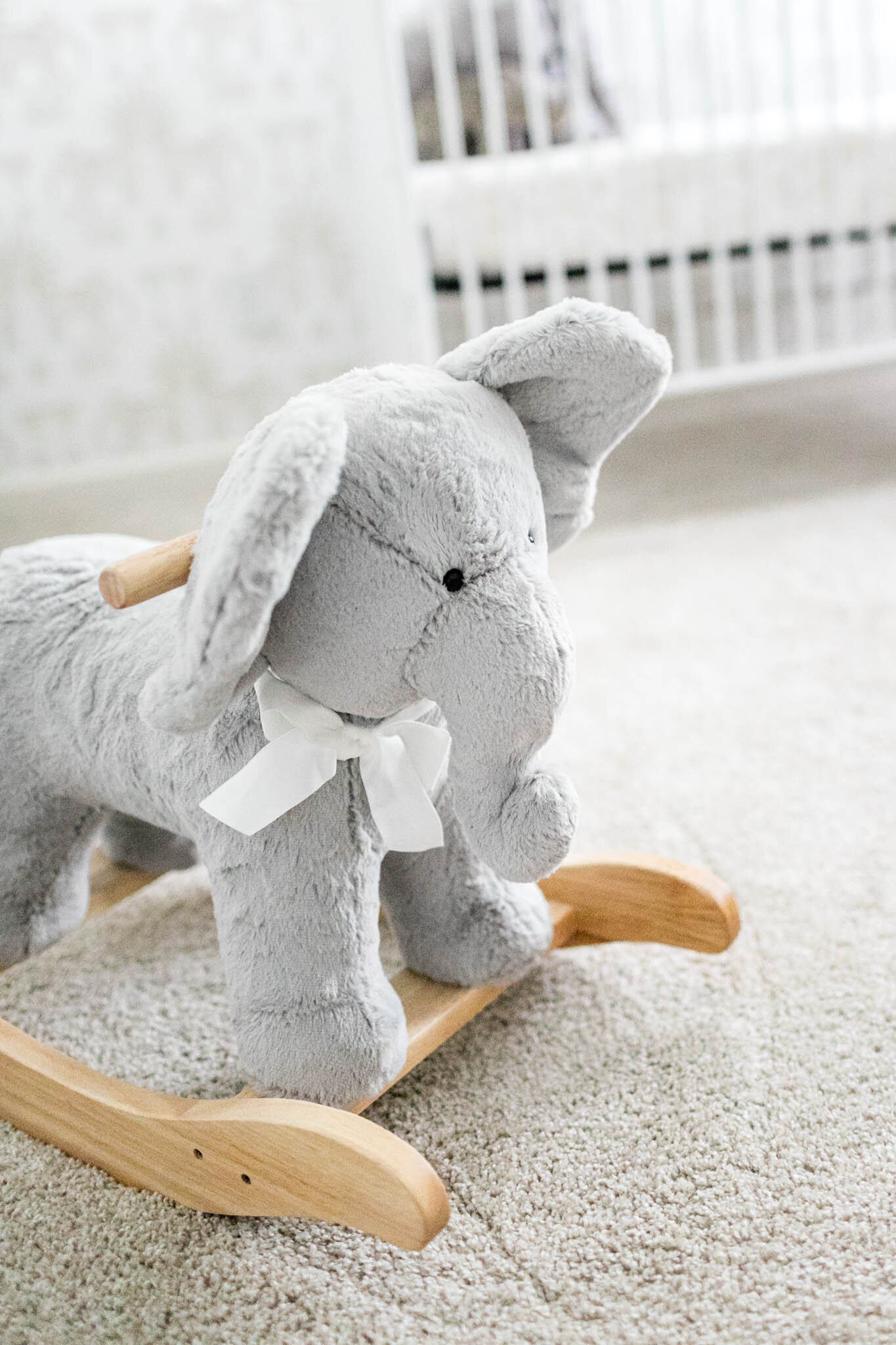 Hillsborough Newborn Photographer | By G. Lin Photography | Cute elephant rocker
