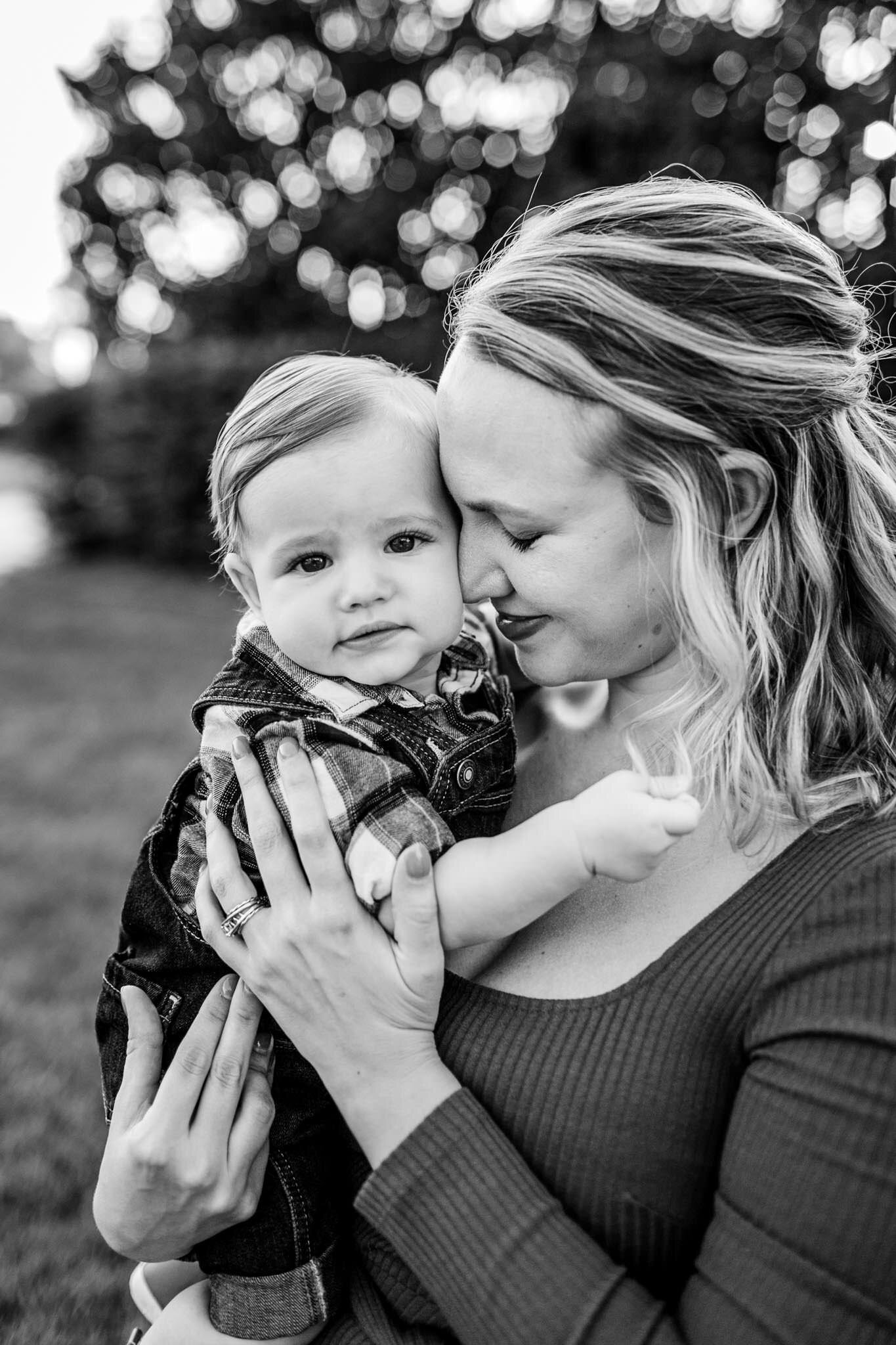 Durham Family Photographer | By G. Lin Photography | Mother holding baby