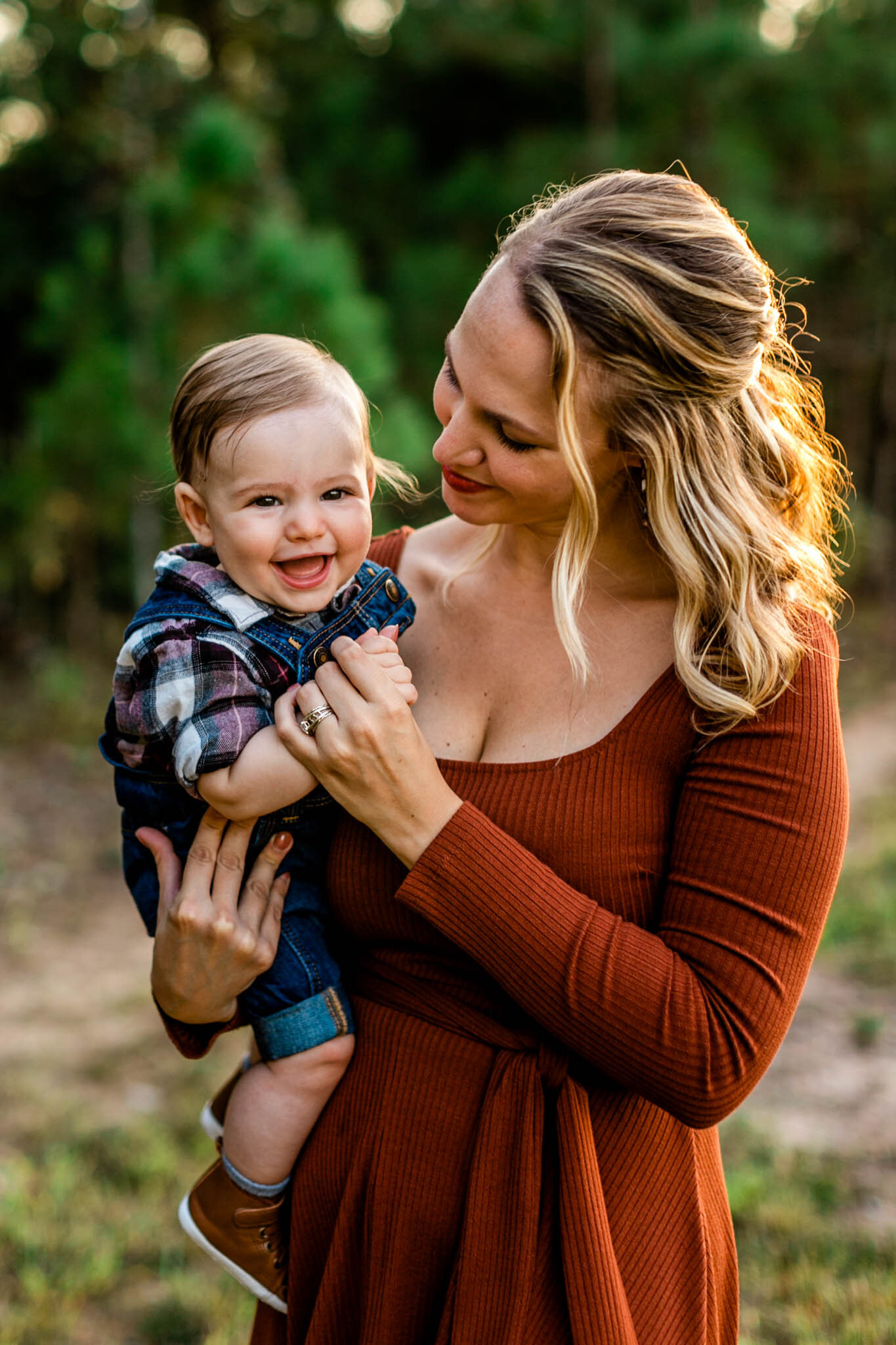 Durham Family Photographer | By G. Lin Photography | Mom looking at baby boy and smiling