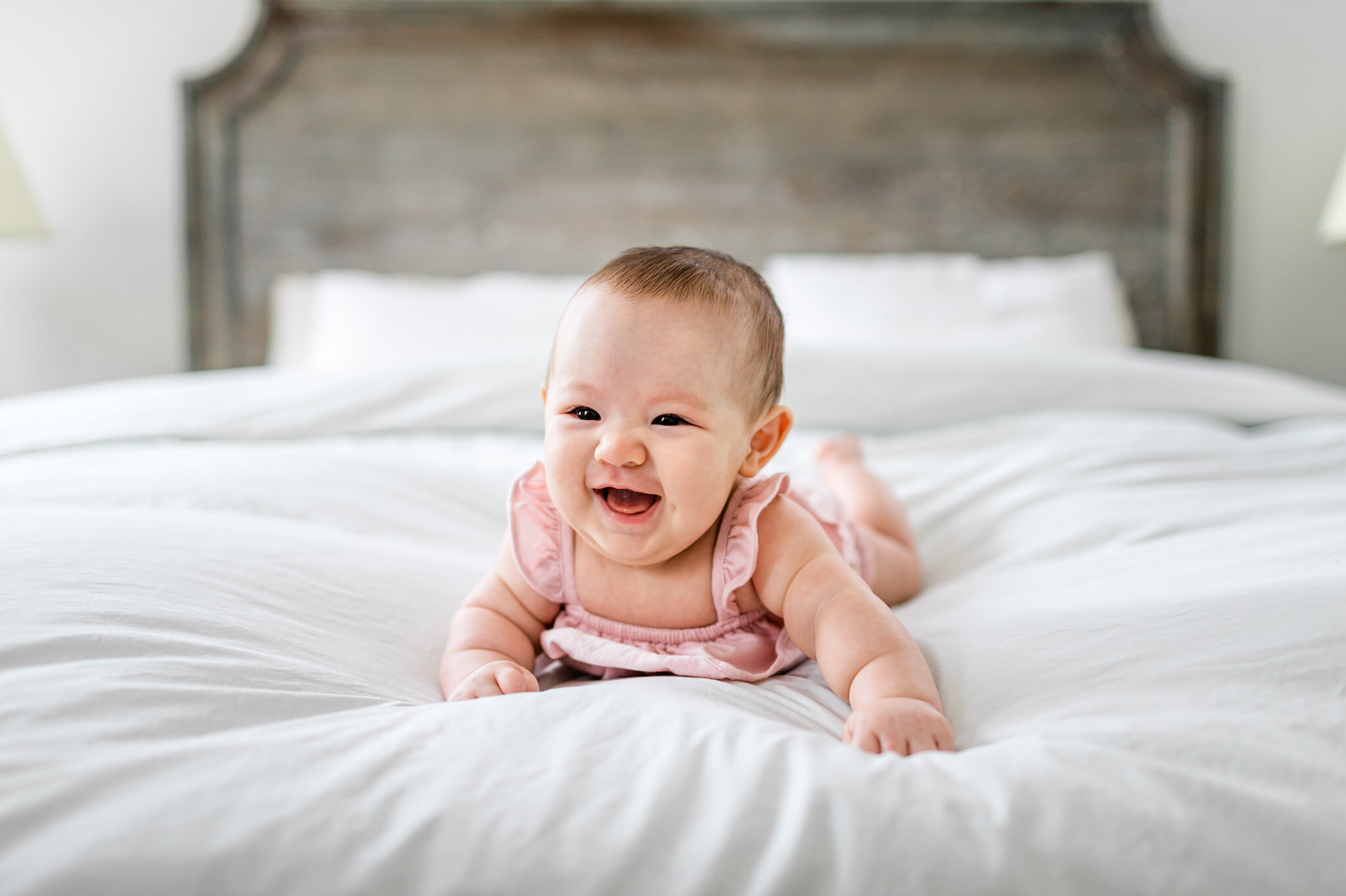 Raleigh Family Photographer | By G. Lin Photography | Baby girl laughing