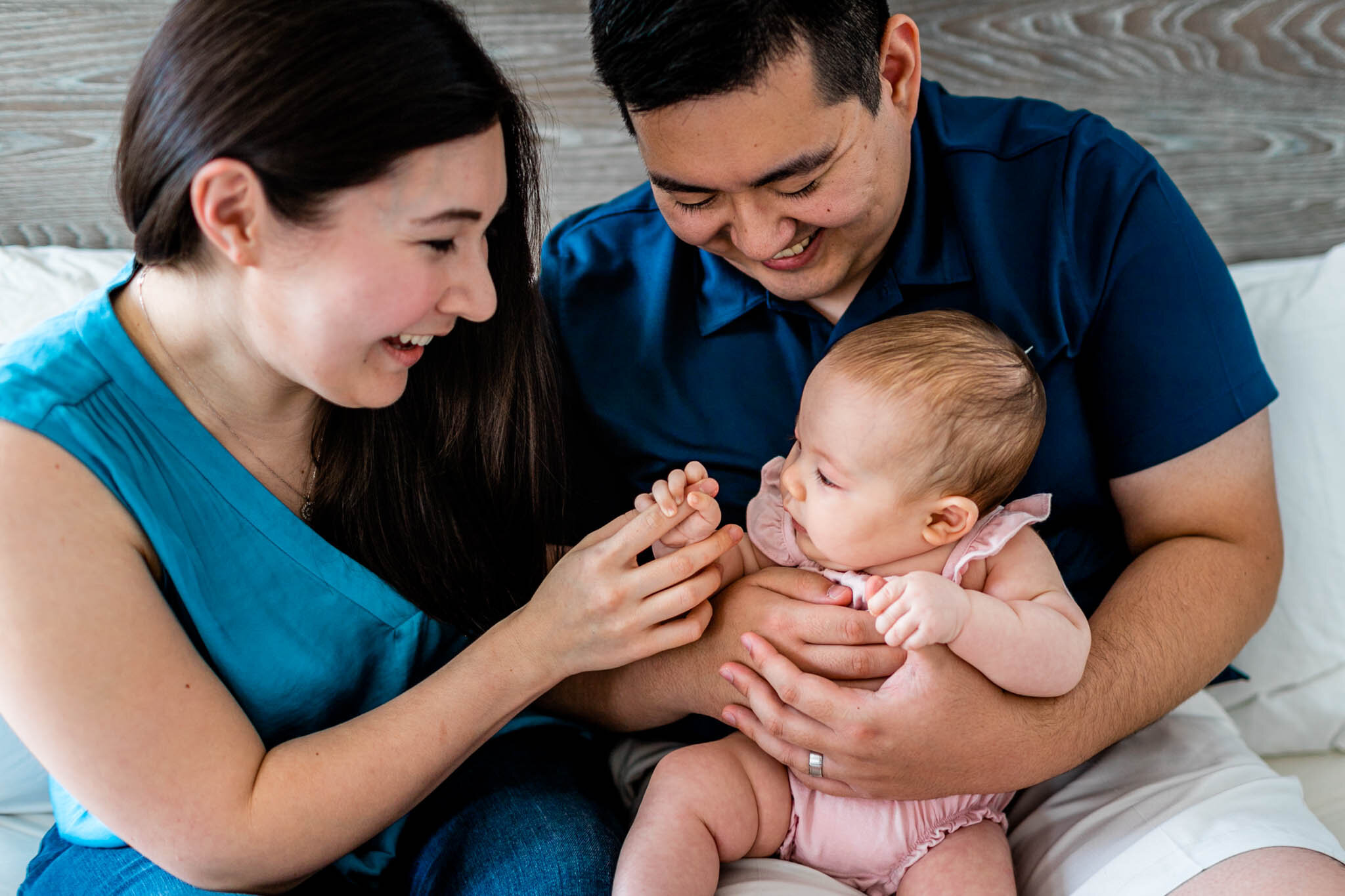 Raleigh Family Photographer | By G. Lin Photography | Parents playing with baby girl