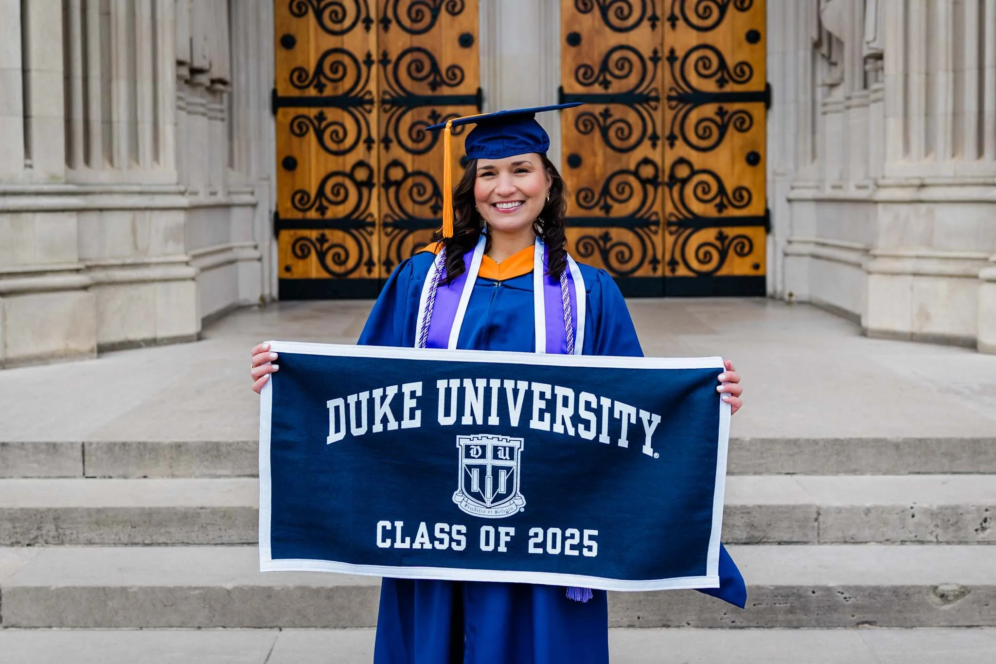 A Joyful Winter Graduation Session | Duke Graduation Photographer