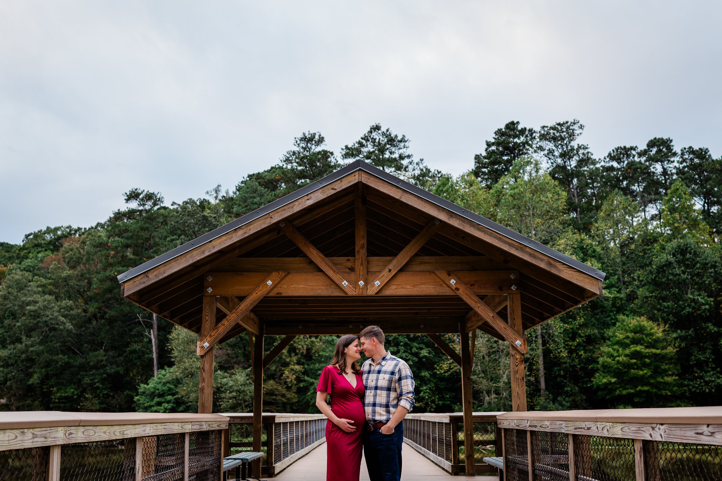 A Beautiful Fall Maternity Session at Yates Mill Park | Raleigh Family Photographer