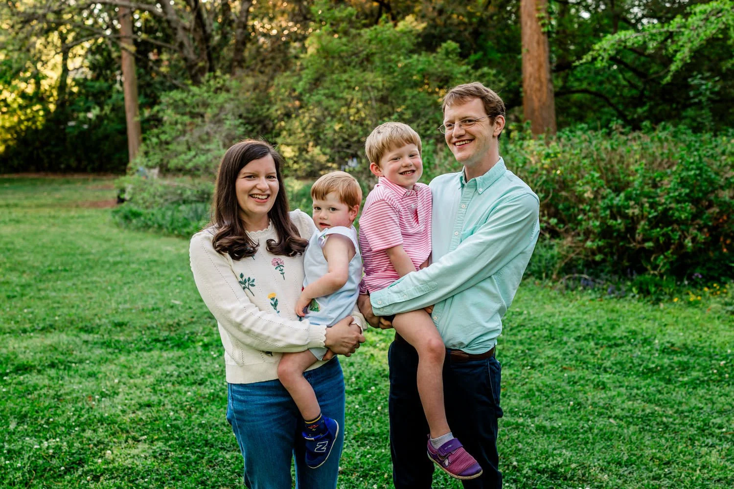A Fun Spring Family Session at UNC Coker Arboretum | Chapel Hill Family Photographer