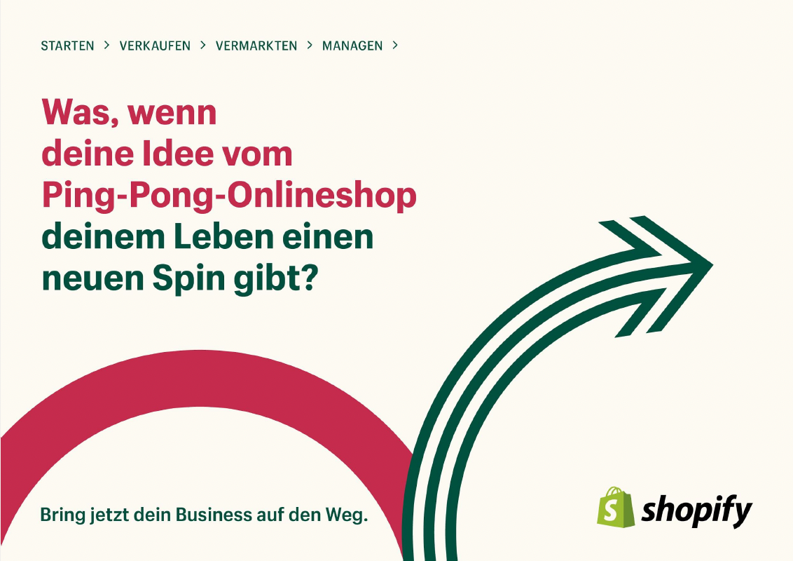  What if your idea of a ping-pong online shop leads to a new spin to your life? 