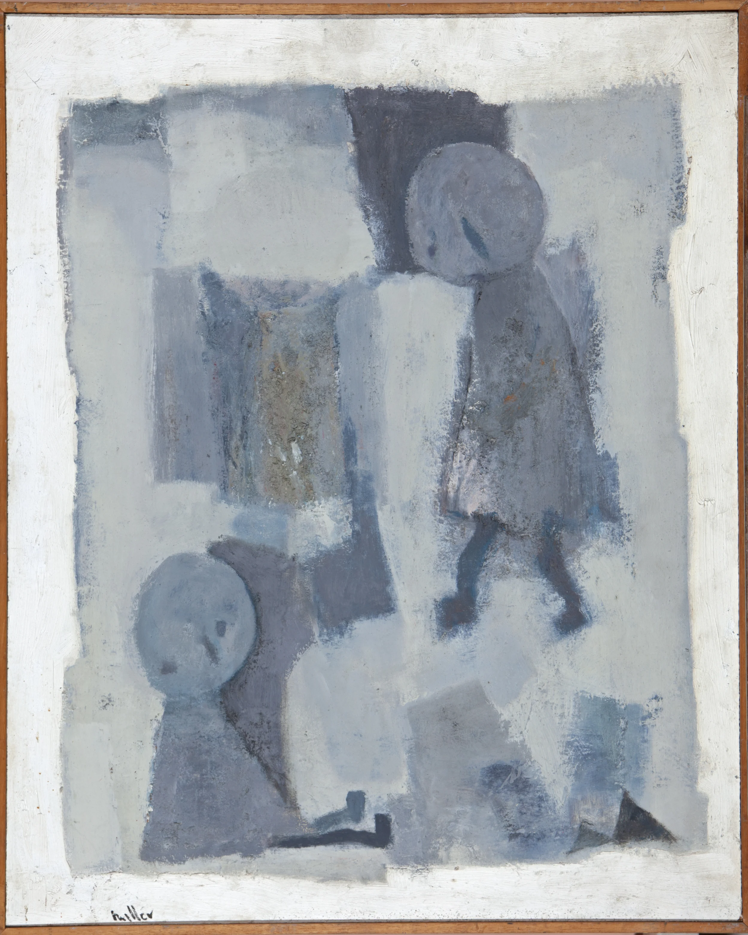  The Seated Game - 1965 - Oil on Board - 24 X 17 inches 
