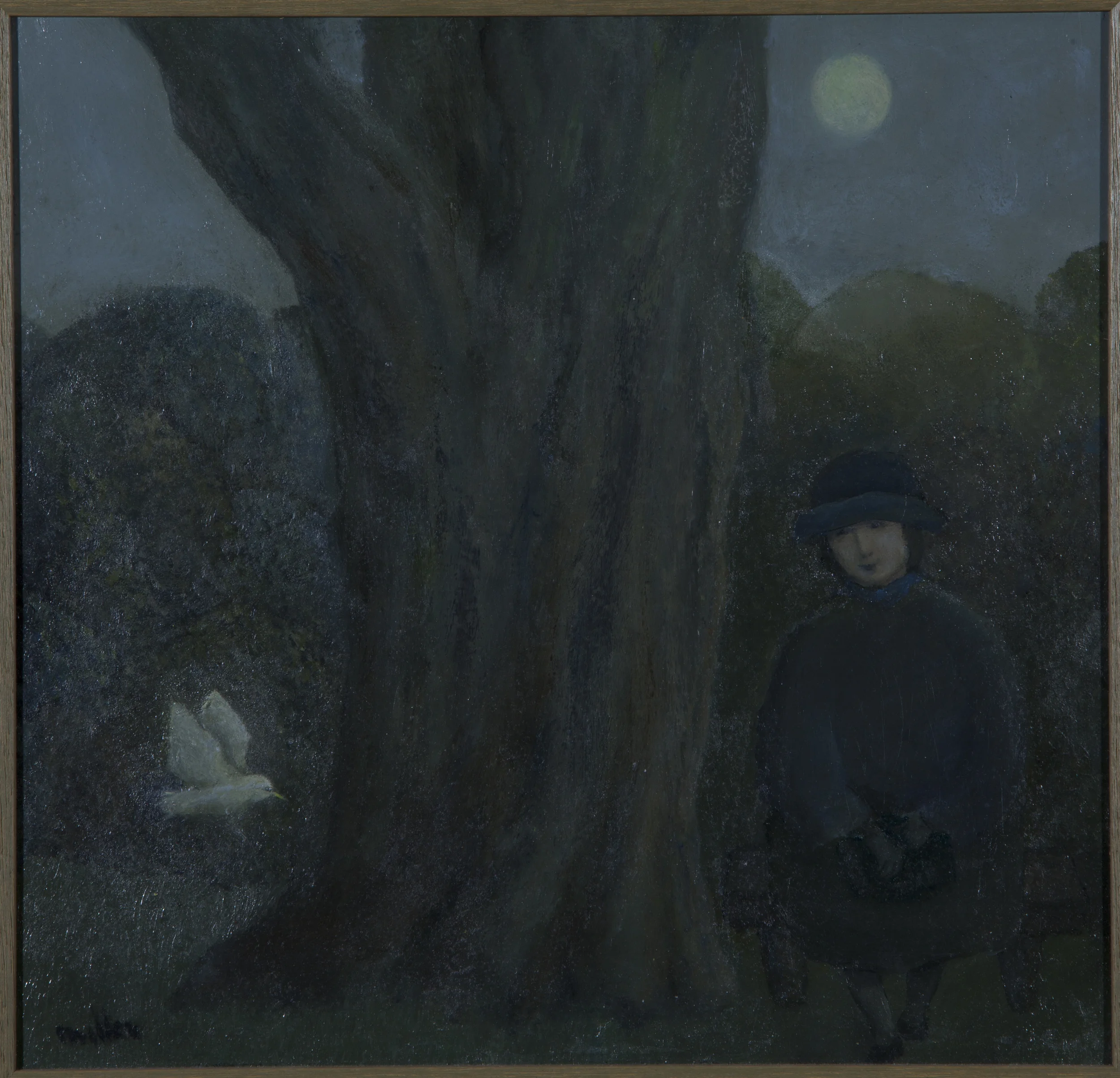  Woman and Bird - 2007 - Oil on Canvas - 12 x 12 inches 