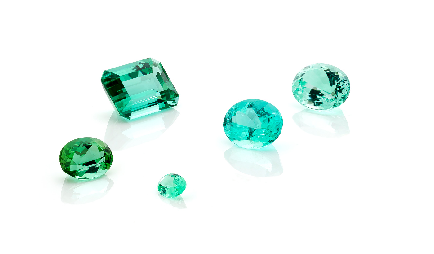 a mix of tourmalines from Brasil, Mozamibique and Namibia