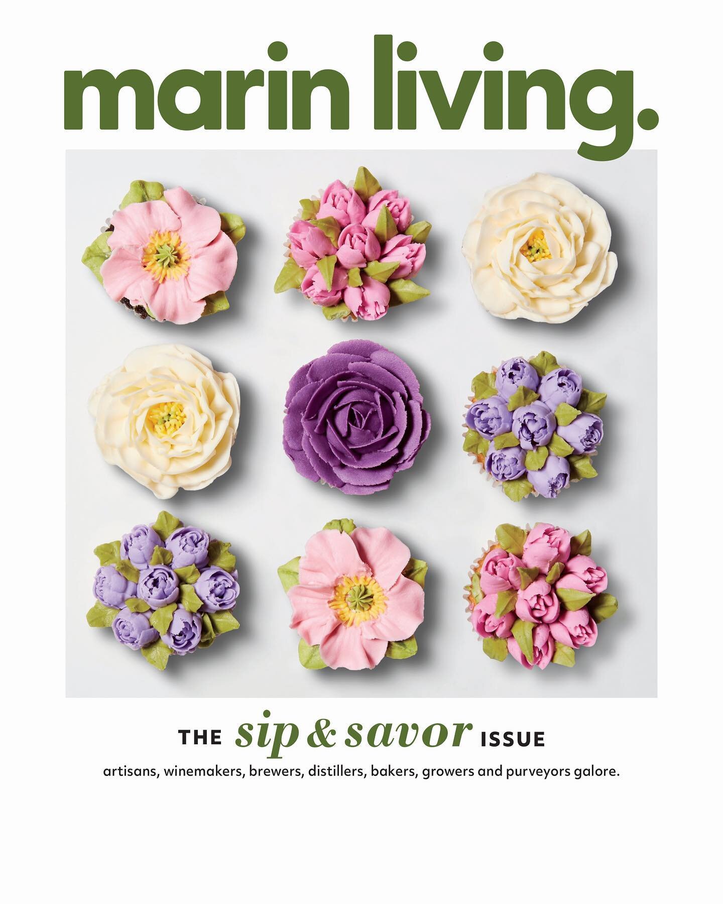 Honored to shoot the beautiful cupcakes by @bakedblooms for the cover of @marinlivingmag