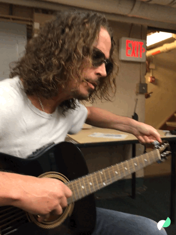 Chris tuning this guitar (not ours) to the Cochise tuning. Not to play it, just to know he can ;-)