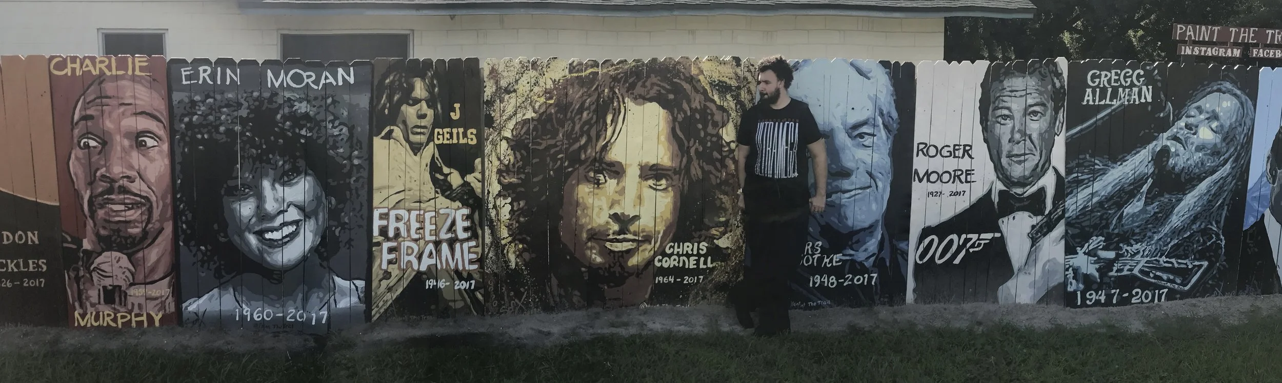 Chris Cornell “Paint The Trail” Mural Fence - Photos + Video Time Lapse From The Artist
