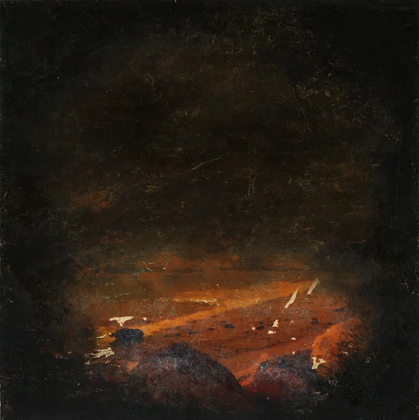   sea - mixed media on wood  