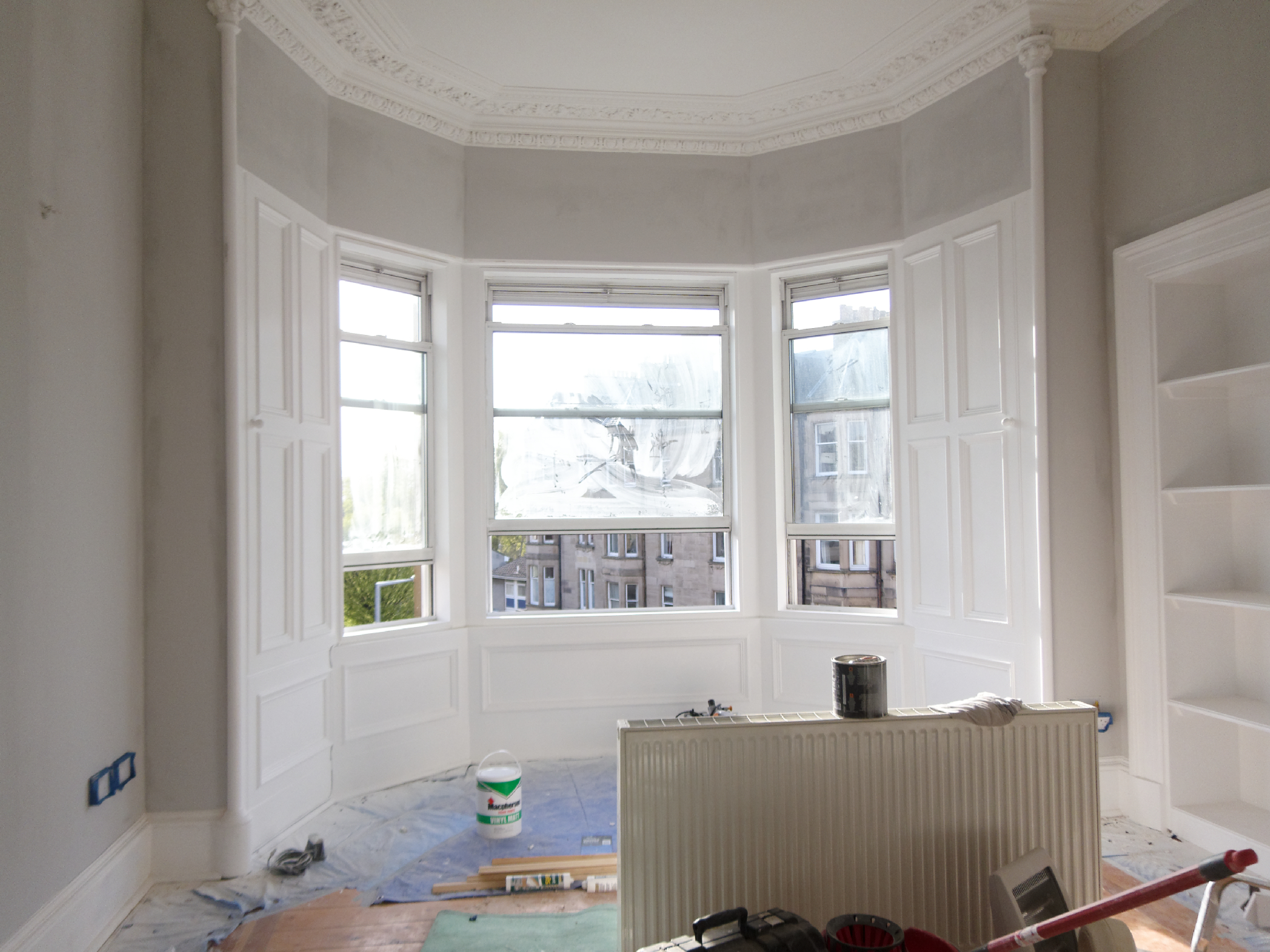 Living room, in progress.