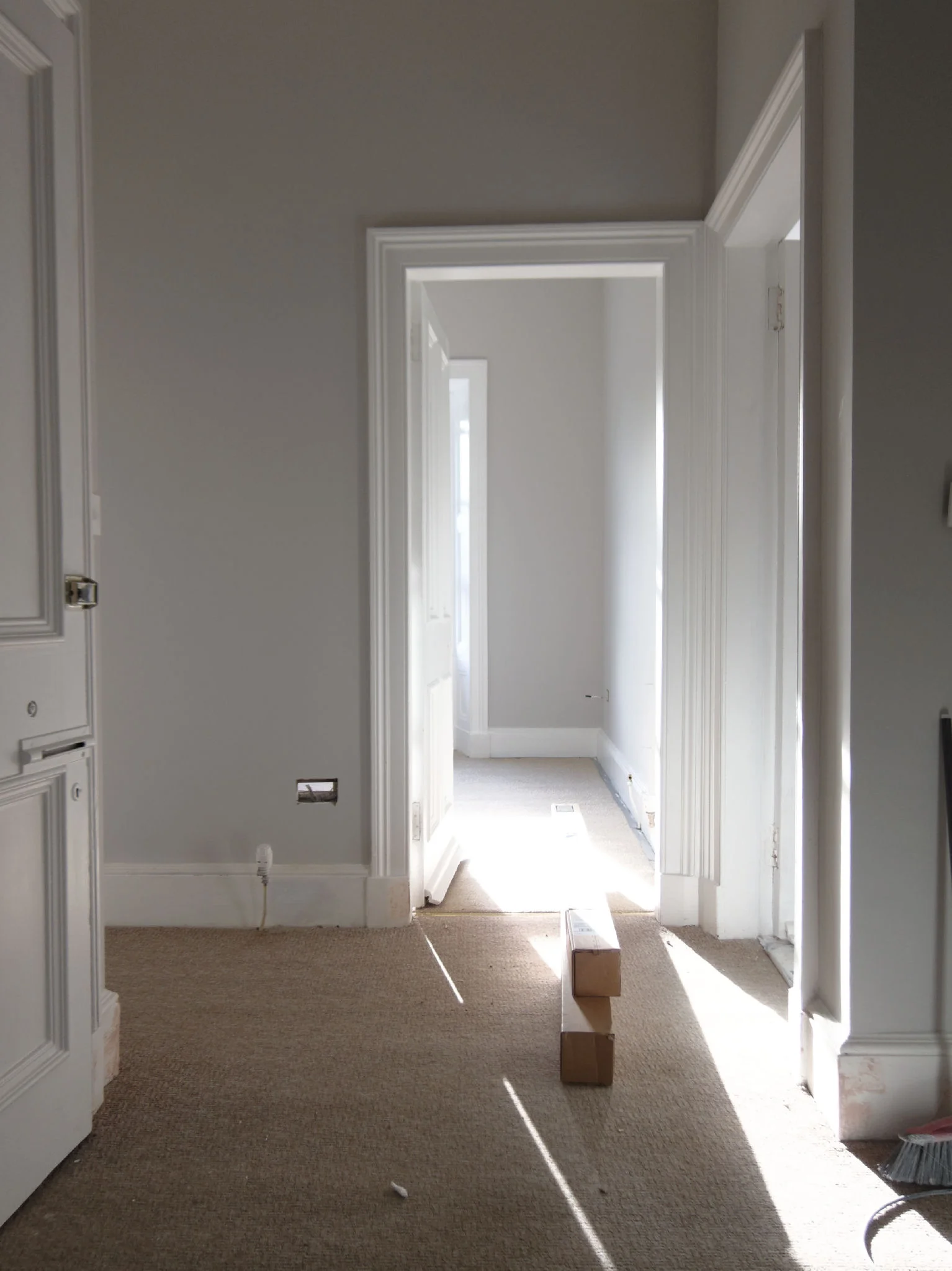 Hallway, in progress.